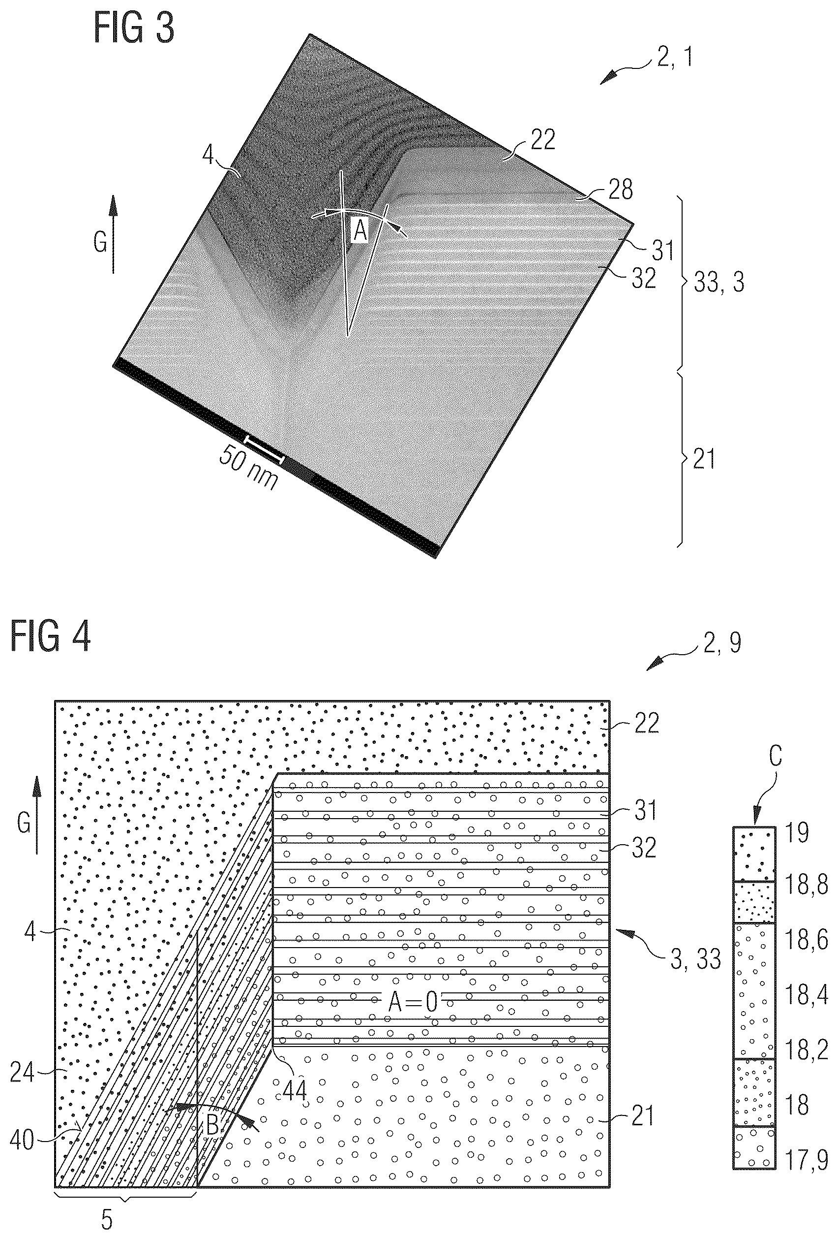 Patent US12324274 Figure 2 – Optoelectronic semiconductor chip and method for producing optoelectronic semiconductor chips