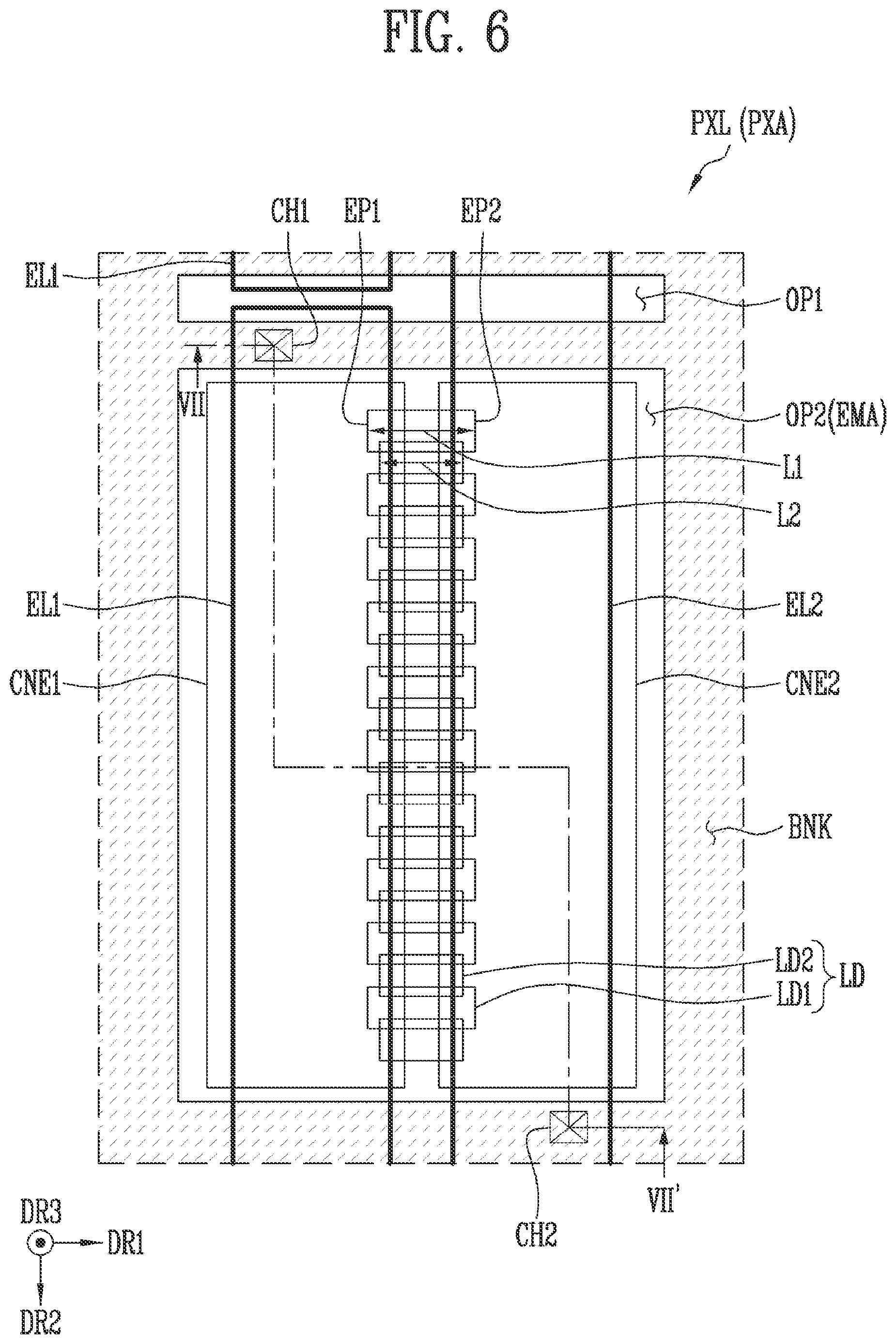 Patent US12324280 Figure 6 – Display device and manufacturing method thereof