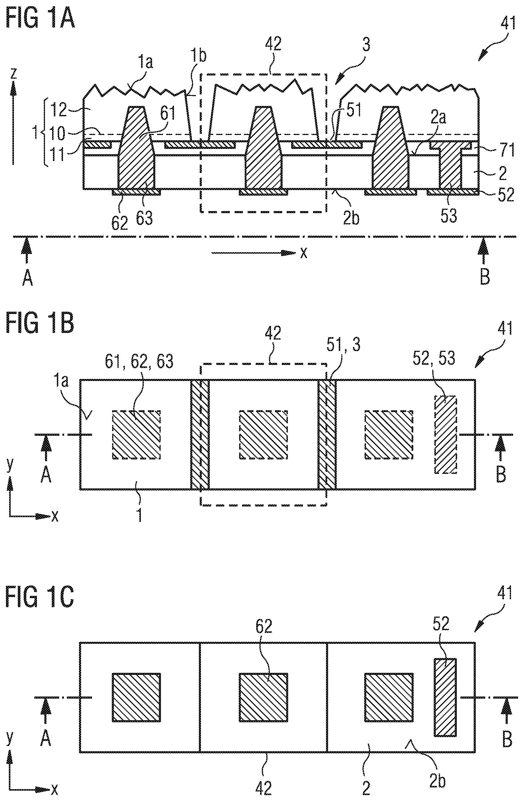 Patent US12324282 Figure 1 – Optoelectronic arrangement and method for producing an optoelectronic arrangement