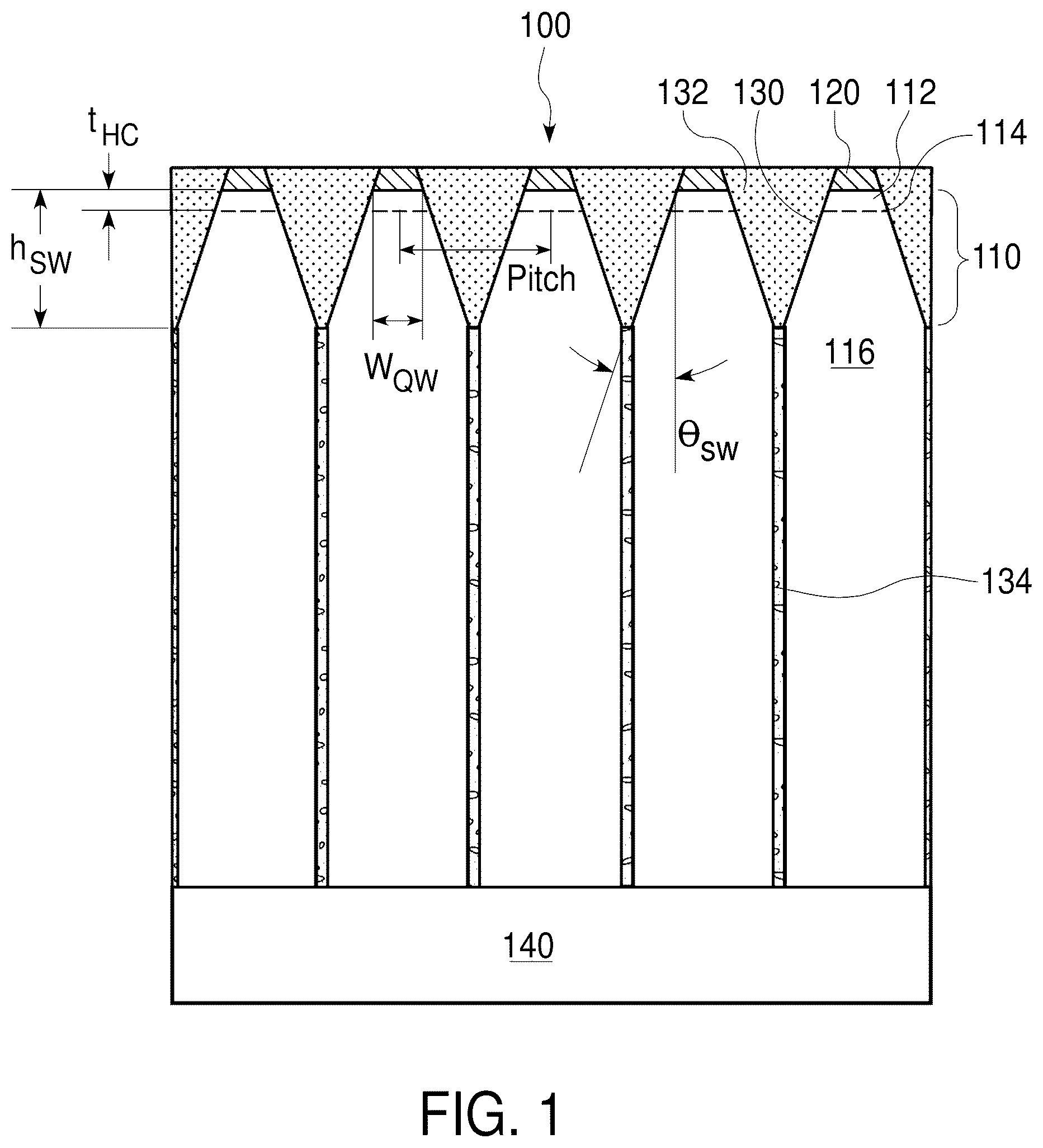 Patent US12324285 Figure 1 – Ultra-dense array of LEDs with ruthenium mirrors