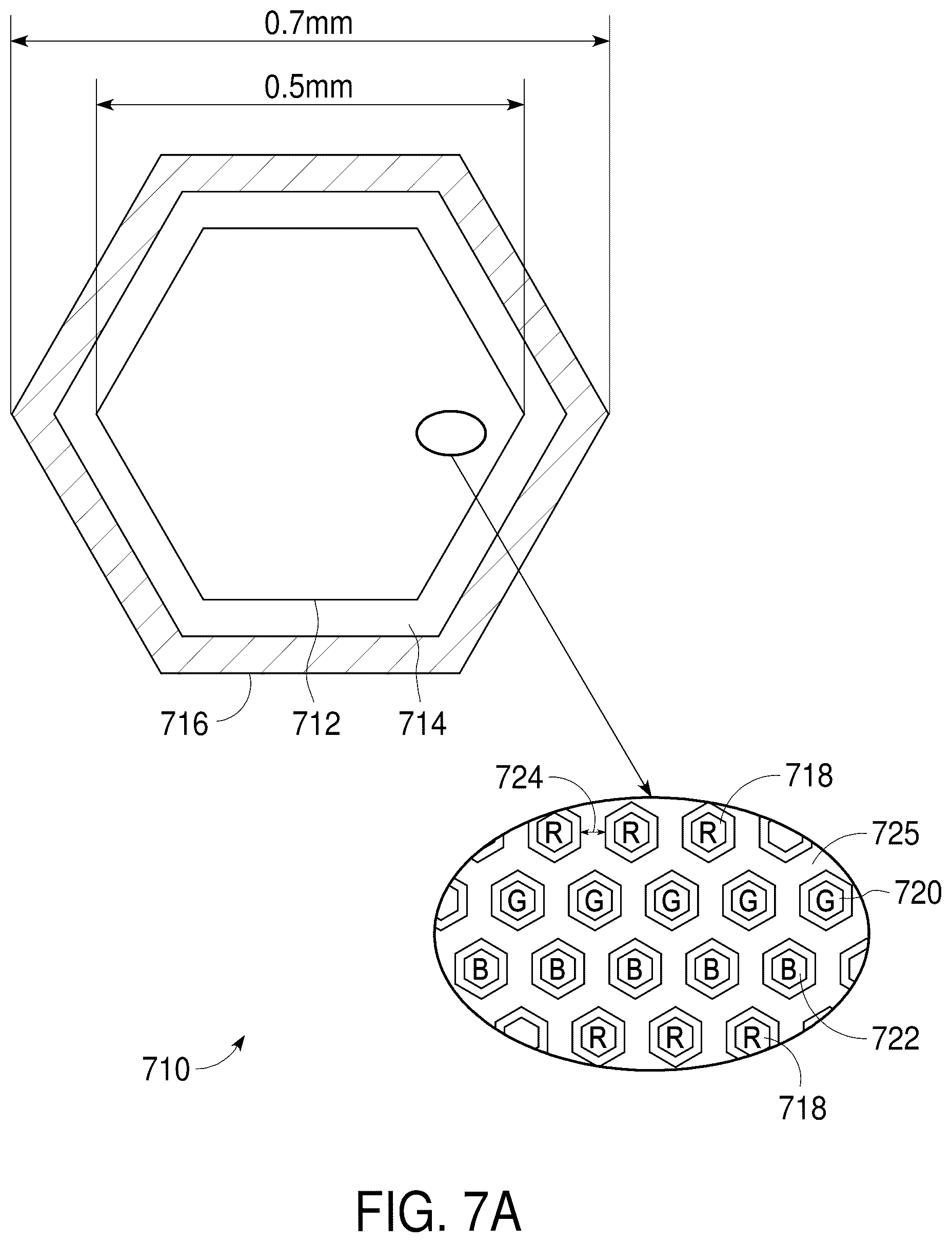 Patent US12324285 Figure 19 – Ultra-dense array of LEDs with ruthenium mirrors