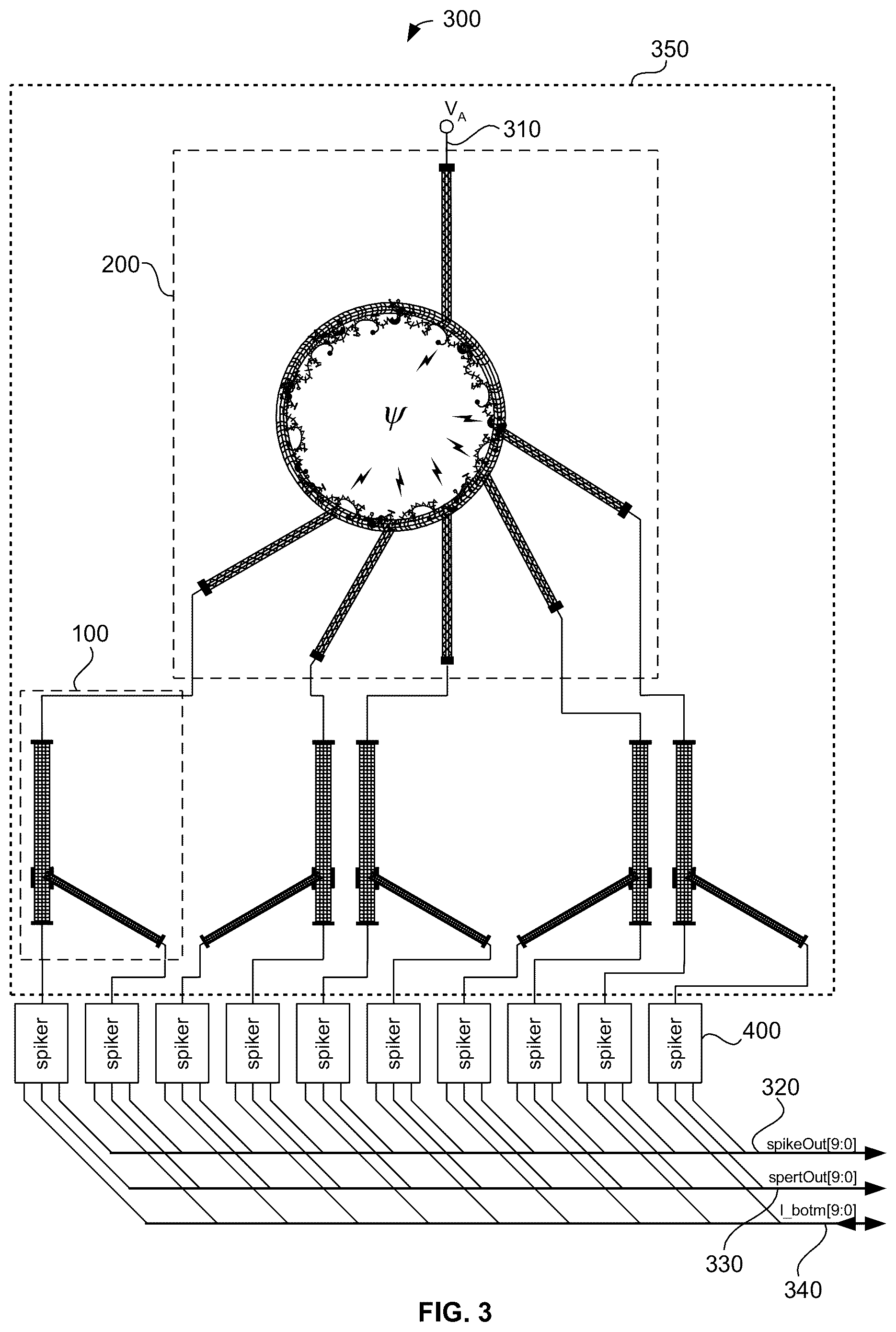 Patent US12324295 Figure 12 – Complex nanostructure forming a bidirectional nanostructure multiplexer or artificial neuron