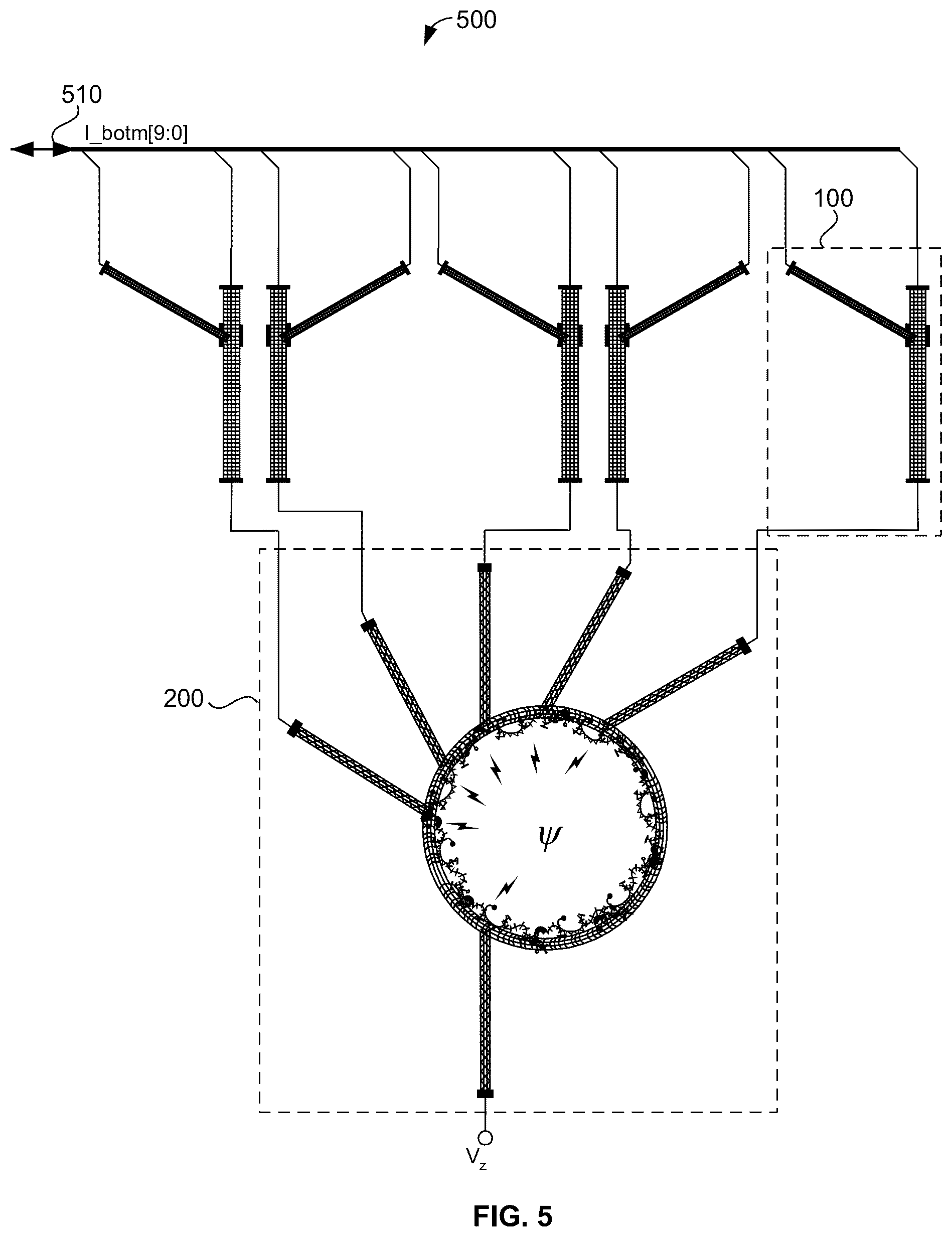 Patent US12324295 Figure 14 – Complex nanostructure forming a bidirectional nanostructure multiplexer or artificial neuron