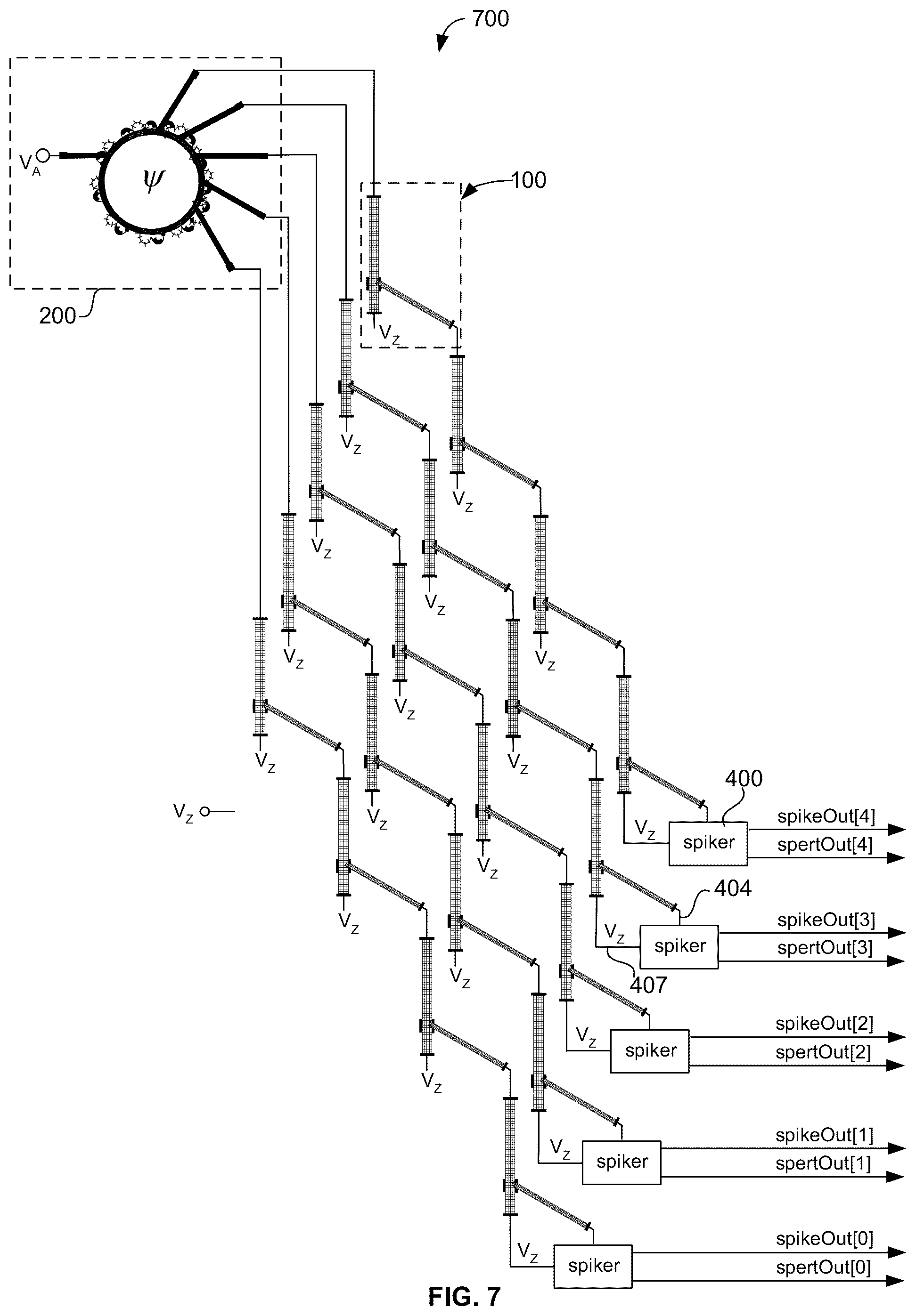 Patent US12324295 Figure 16 – Complex nanostructure forming a bidirectional nanostructure multiplexer or artificial neuron