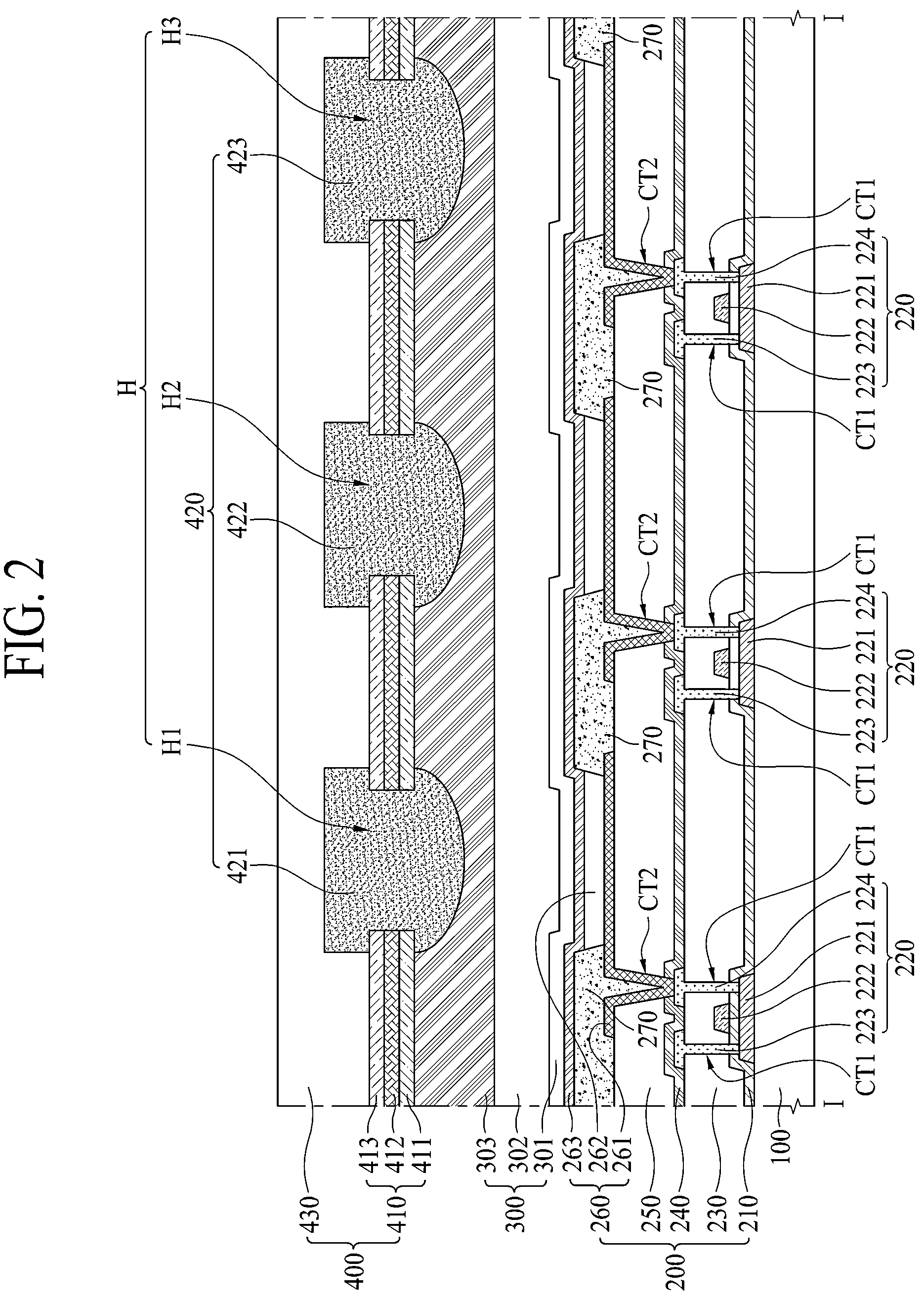 Patent US12324303 Figure 2 – Organic light-emitting display device and method of manufacturing the same