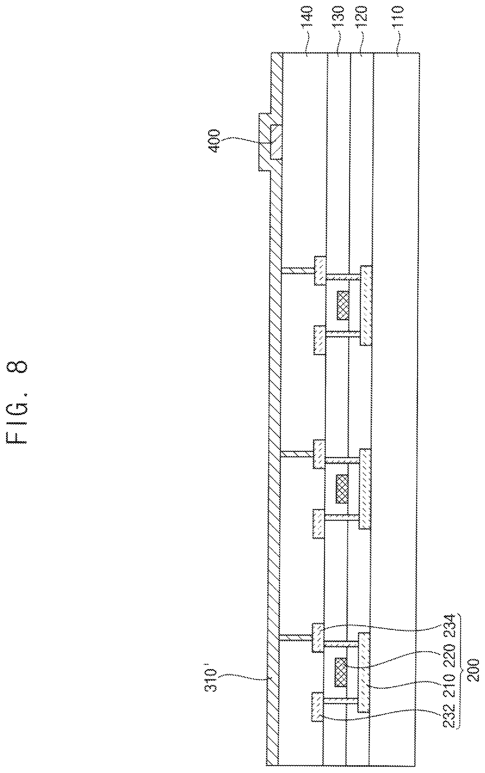 Patent US12324304 Figure 8 – Display panel and method of providing the same