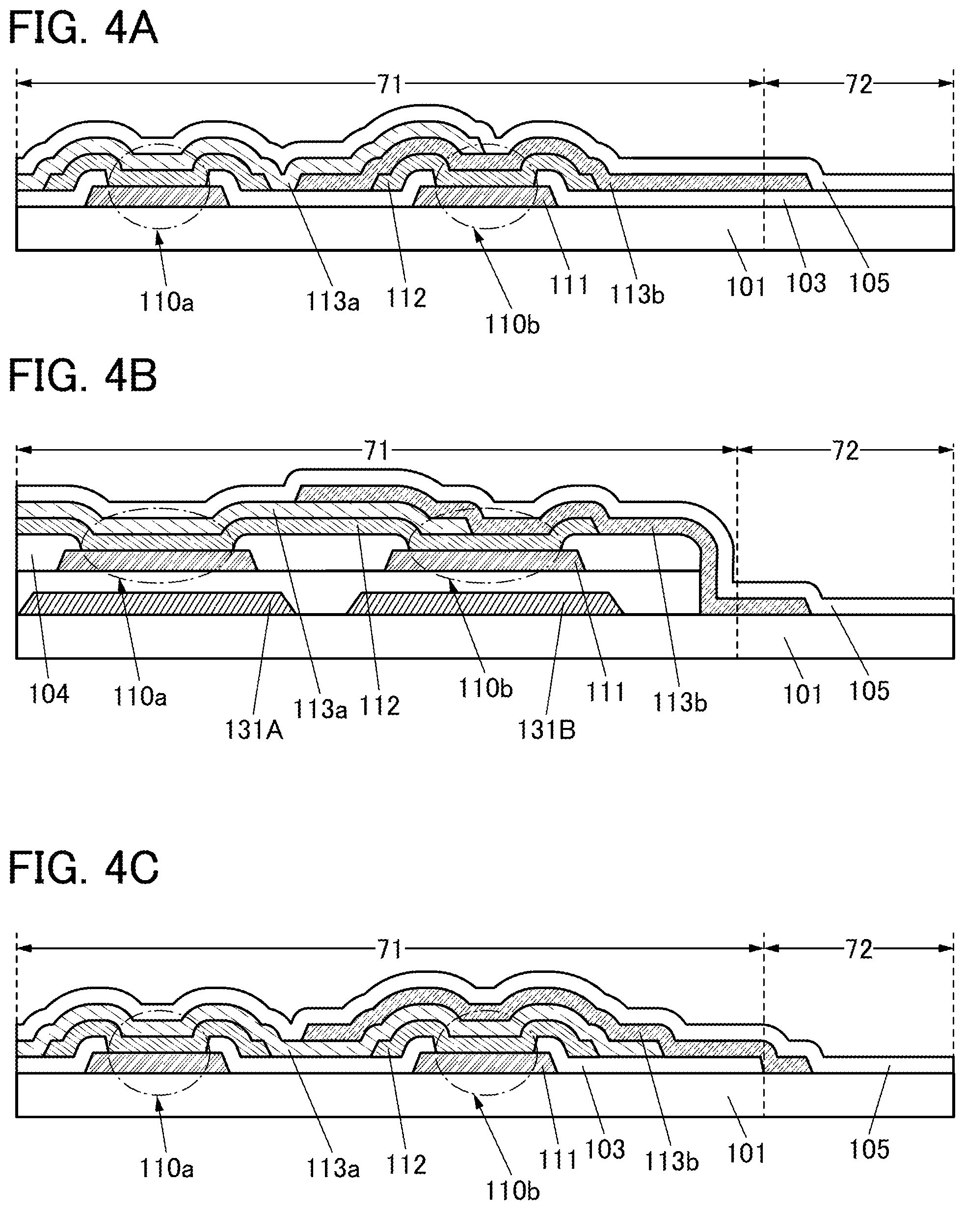 Patent US12324307 Figure 4 – Display panel including first and second common electrodes