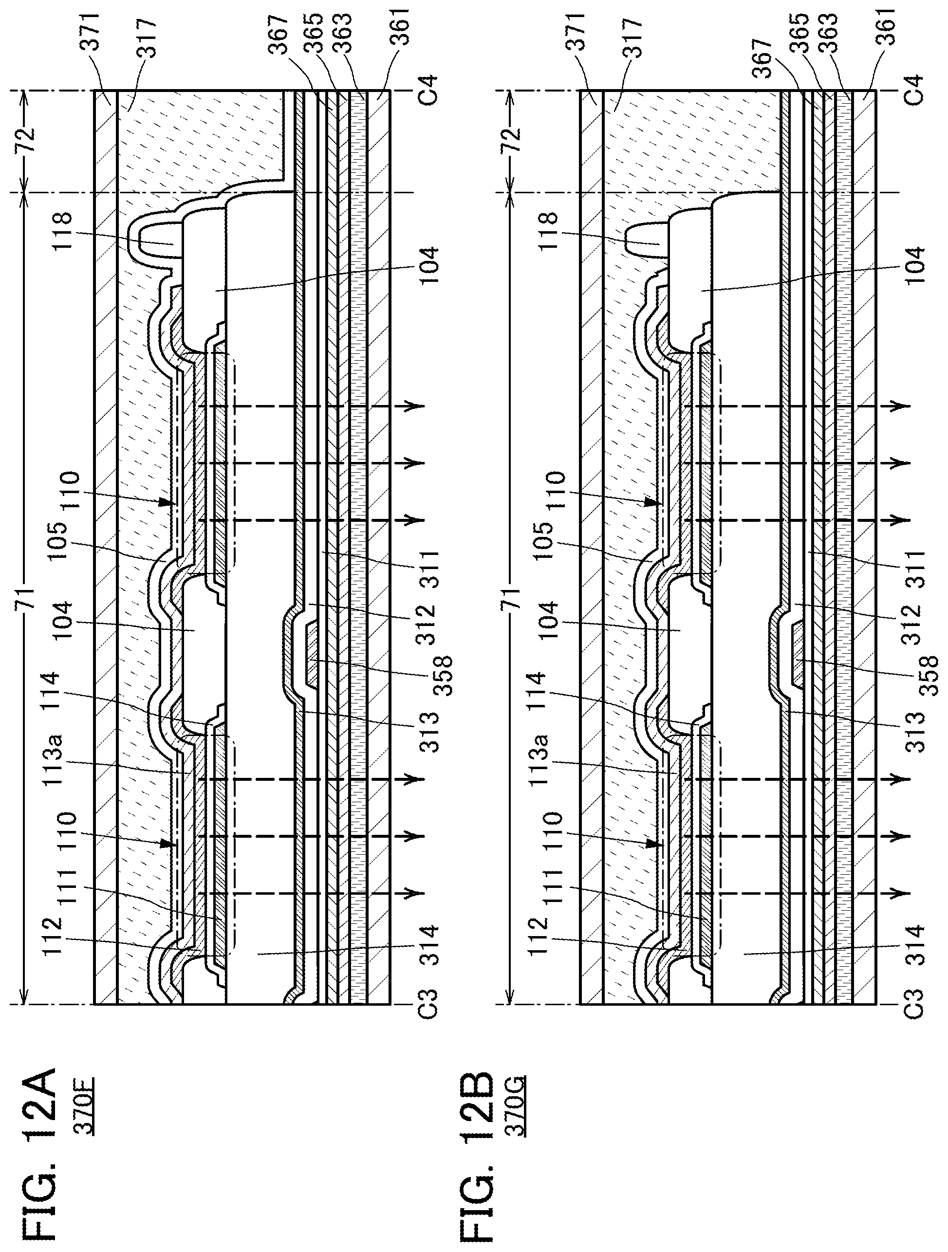 Patent US12324307 Figure 12 – Display panel including first and second common electrodes