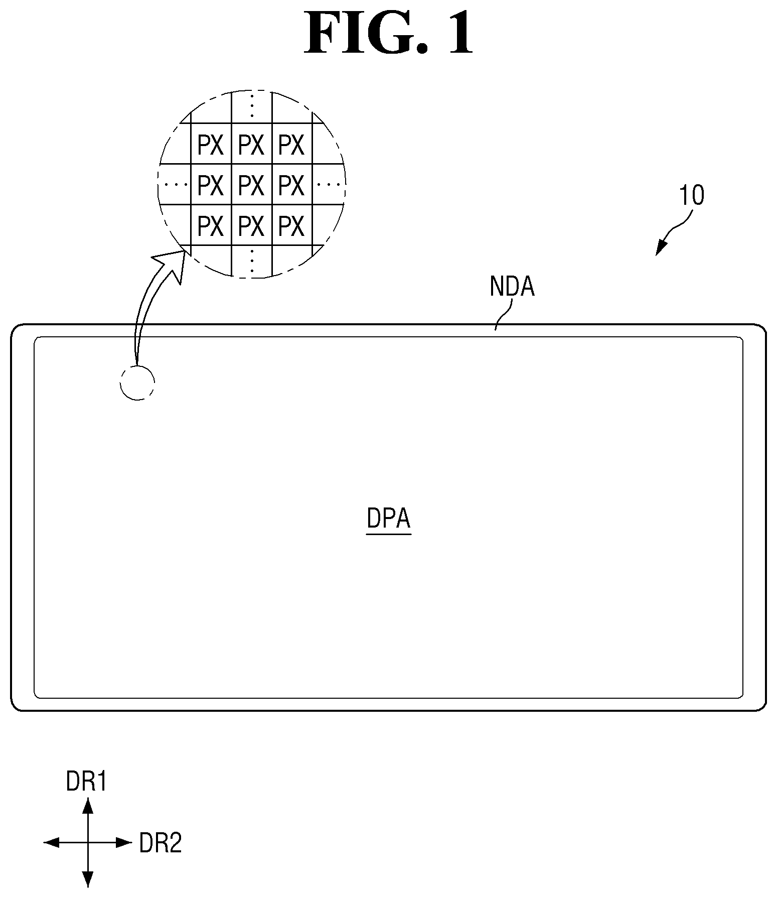 Patent US12324313 — Display device — Figure 1