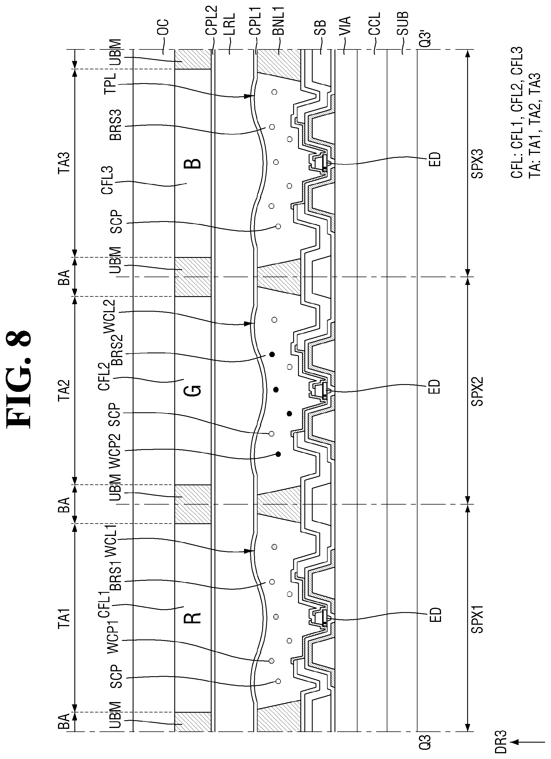 Patent US12324313 Figure 8 – Display device