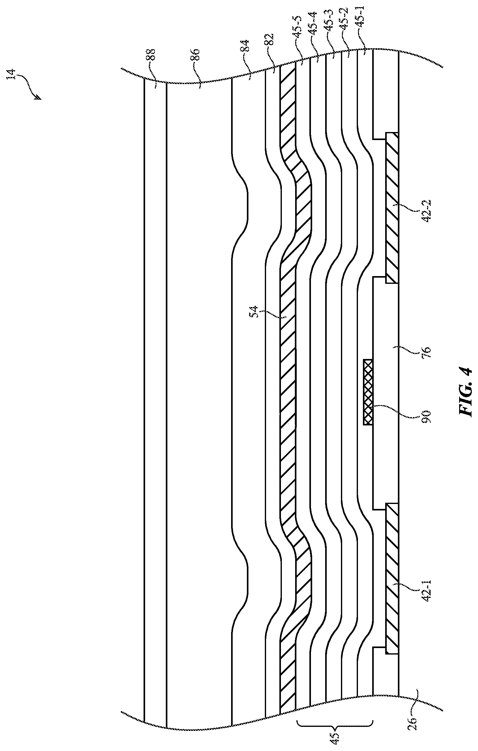 Patent US12324317 Figure 4 – Organic light-emitting diode displays with capillary-flow-inducing structures