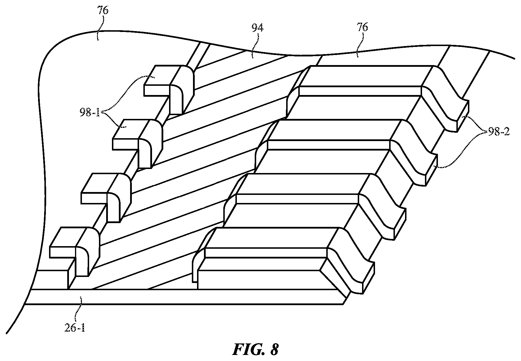 Patent US12324317 Figure 8 – Organic light-emitting diode displays with capillary-flow-inducing structures