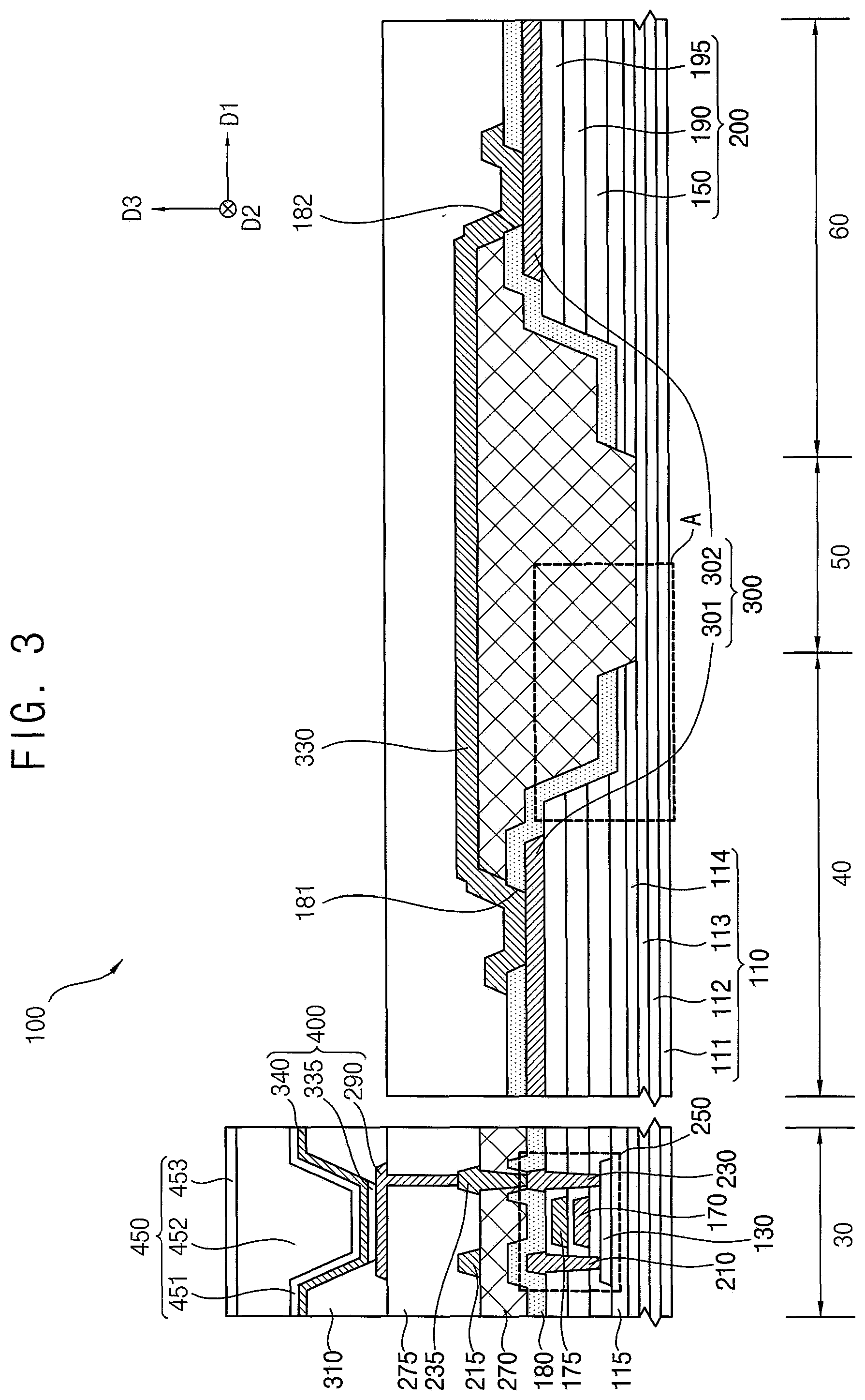 Patent US12324319 Figure 4 – Organic light emitting display device and a method of manufacturing organic light emitting display device