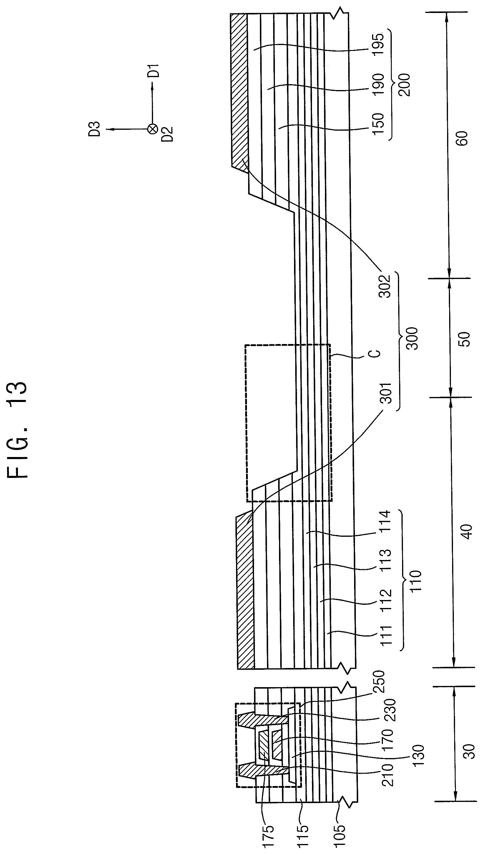 Patent US12324319 Figure 14 – Organic light emitting display device and a method of manufacturing organic light emitting display device
