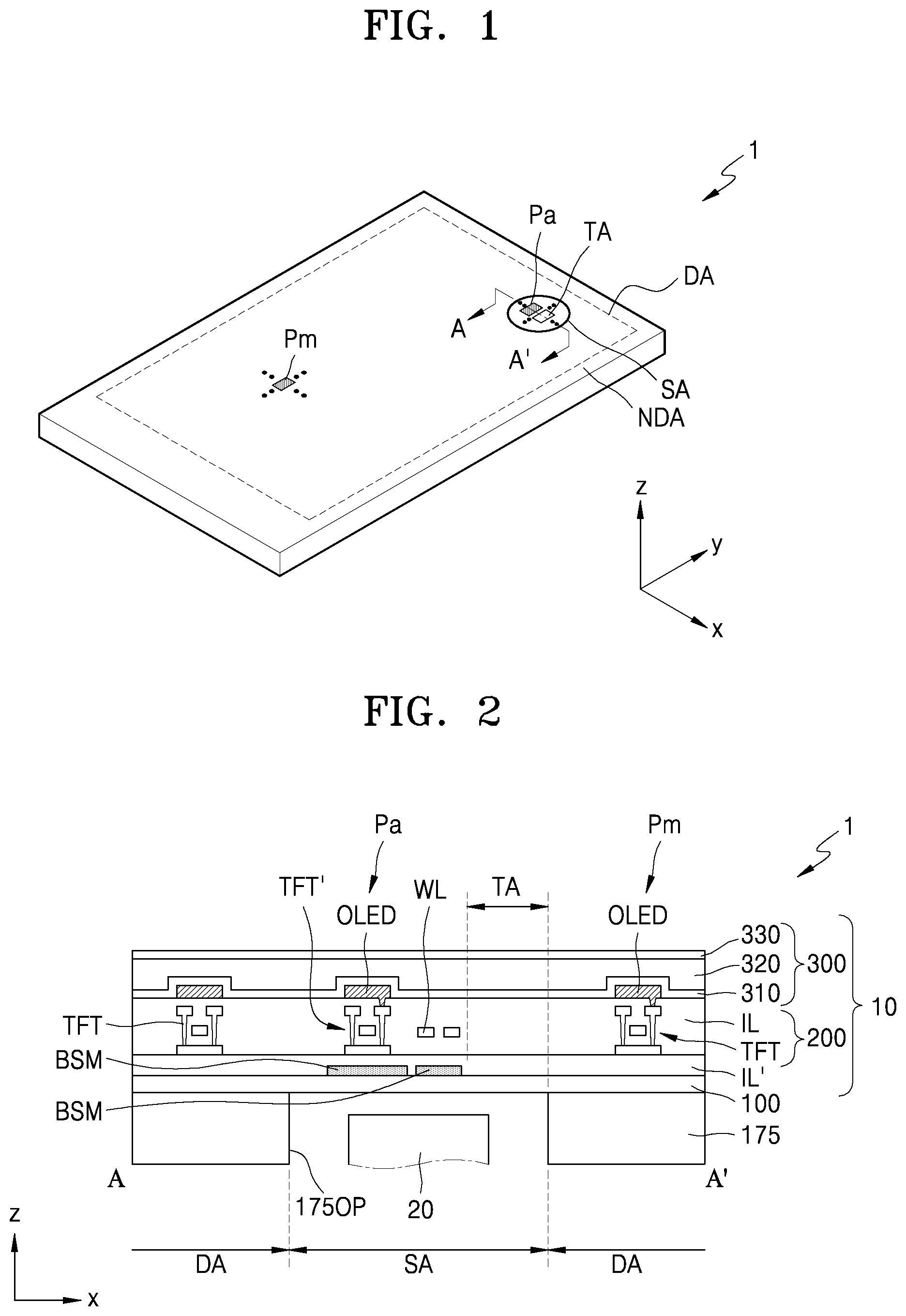 Patent US12324320 Figure 1 – Display apparatus including a blocking layer and method of manufacturing the same