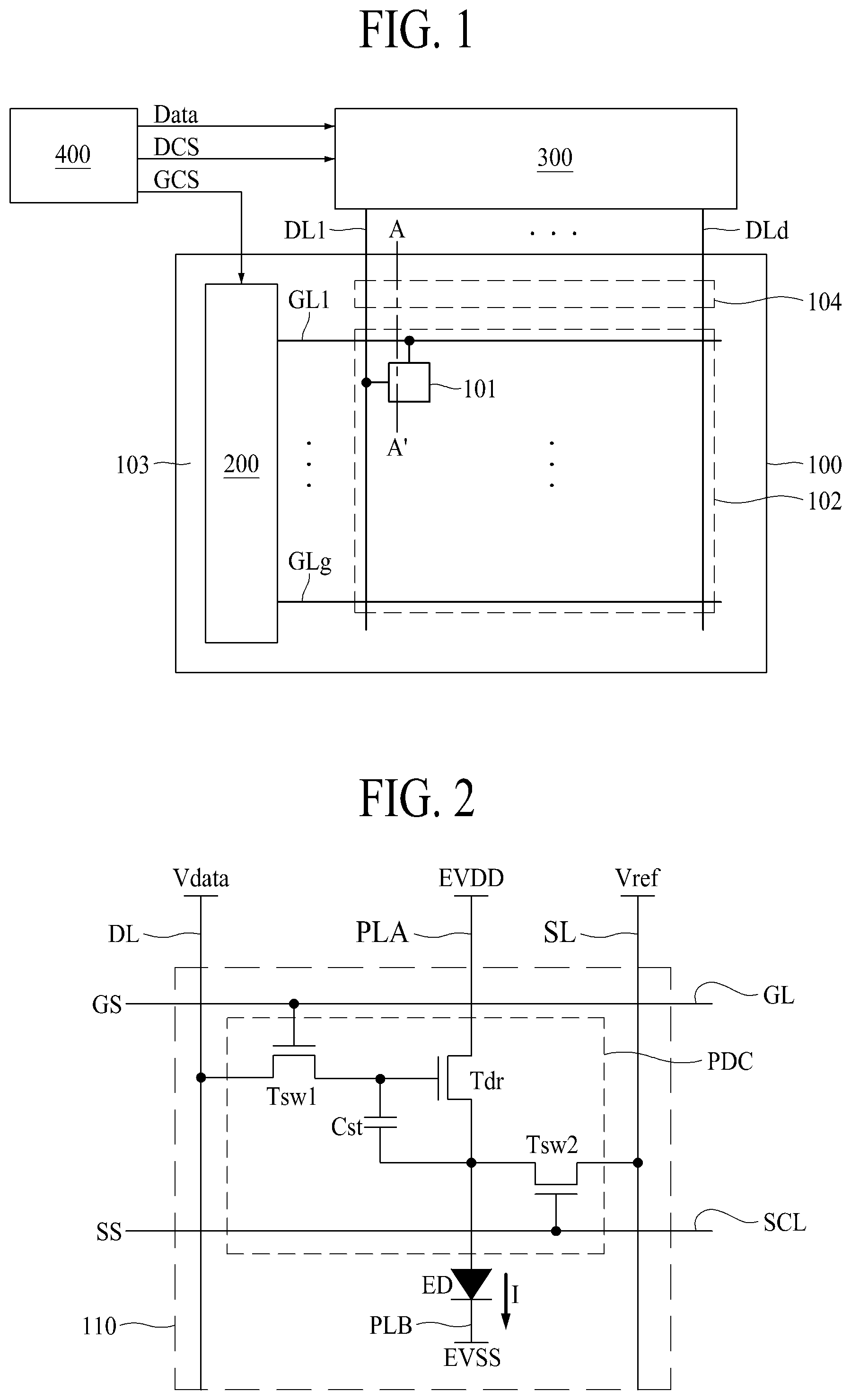 Patent US12324321 Figure 1 – Light emitting display panel and light emitting display apparatus using the same