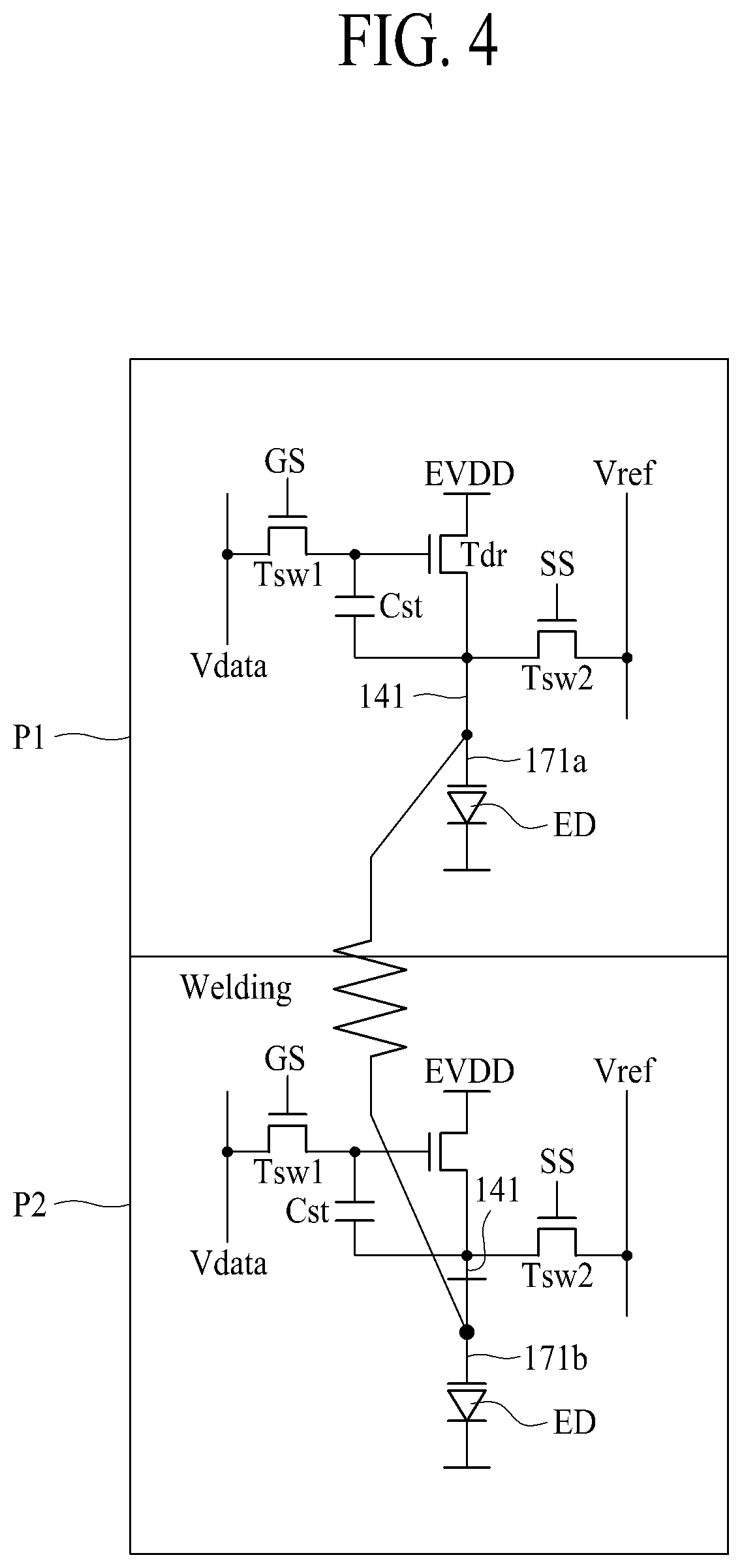 Patent US12324321 Figure 4 – Light emitting display panel and light emitting display apparatus using the same