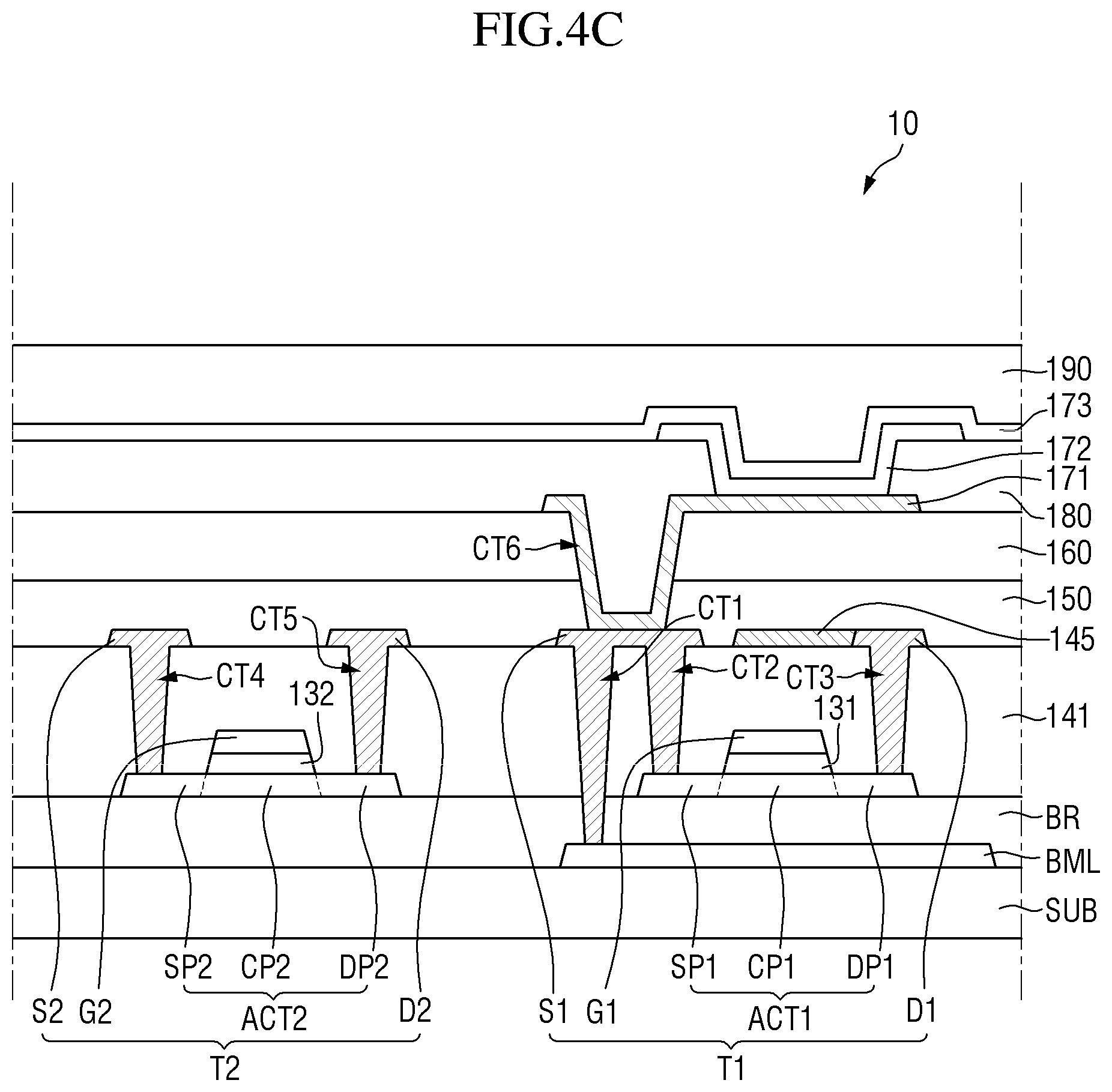 Patent US12324322 Figure 6 – Method for manufacturing display device including second interlayer insulating layer overlapping active layer of driving transistor and not overlapping active layer of switching transistor