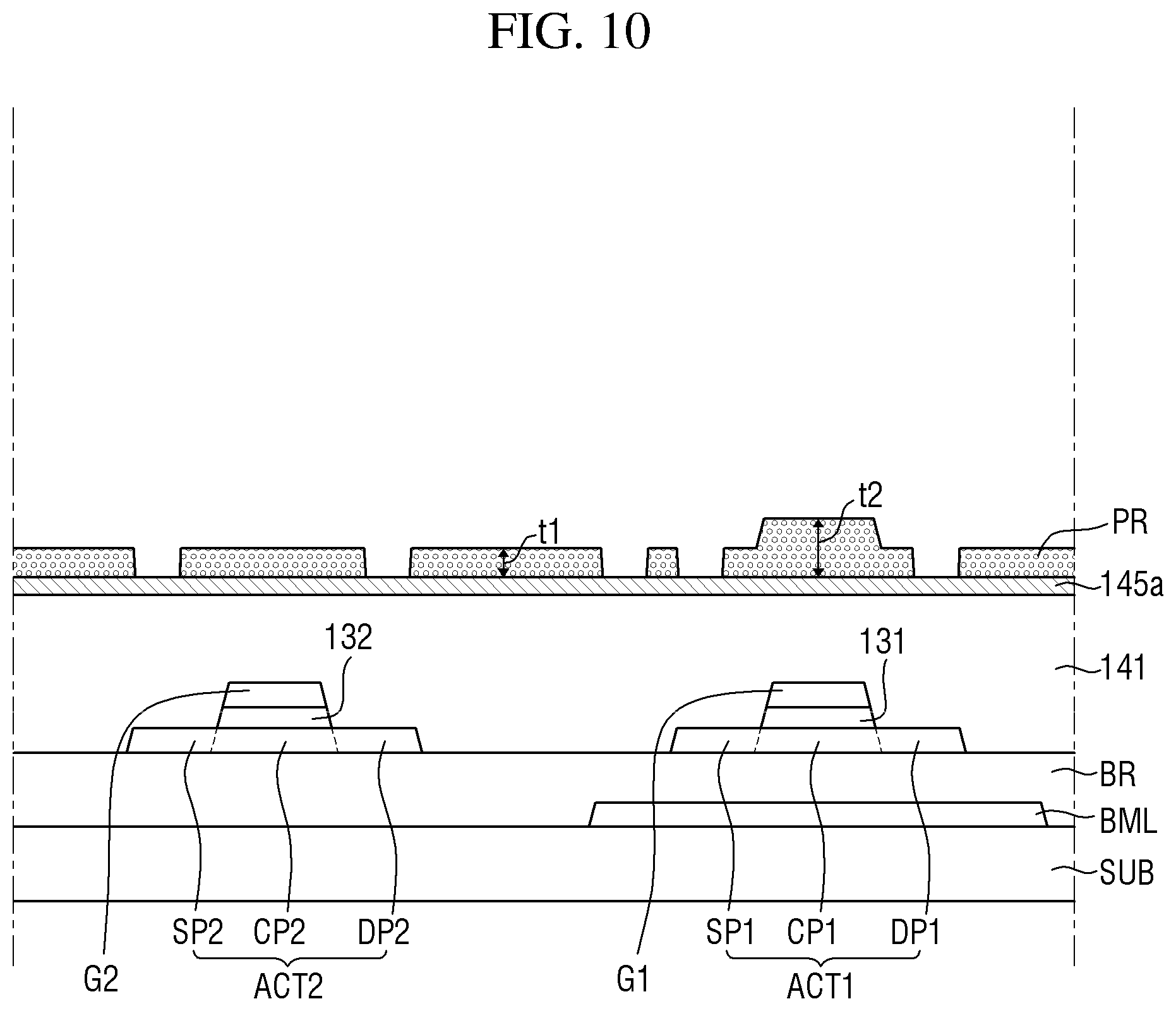 Patent US12324322 Figure 13 – Method for manufacturing display device including second interlayer insulating layer overlapping active layer of driving transistor and not overlapping active layer of switching transistor