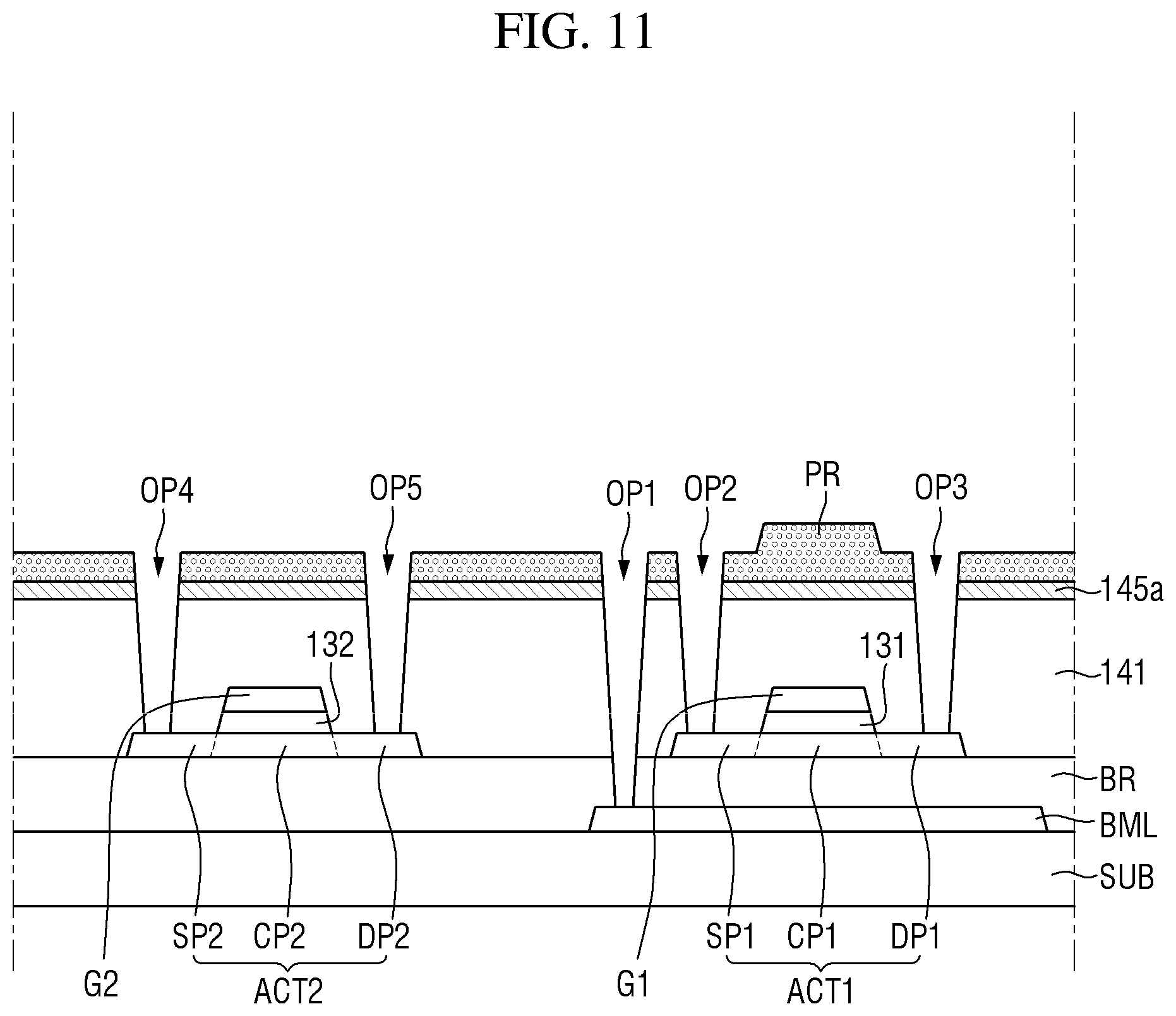 Patent US12324322 Figure 14 – Method for manufacturing display device including second interlayer insulating layer overlapping active layer of driving transistor and not overlapping active layer of switching transistor