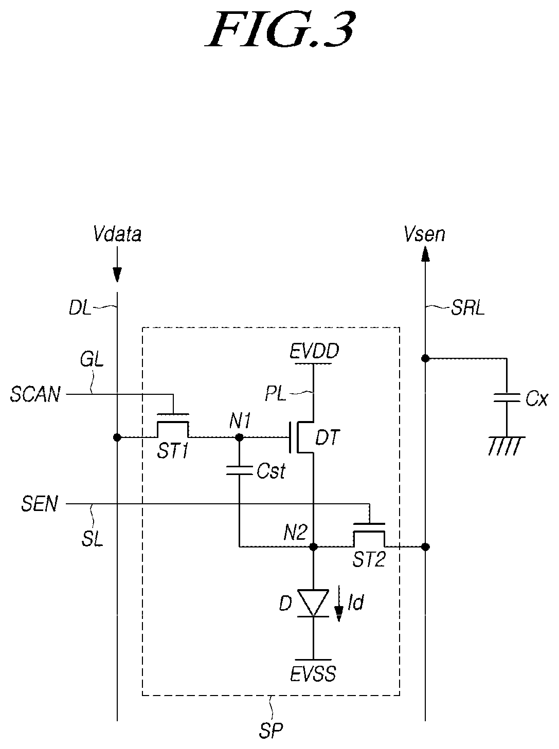 Patent US12324323 Figure 3 – Light-emitting display apparatus