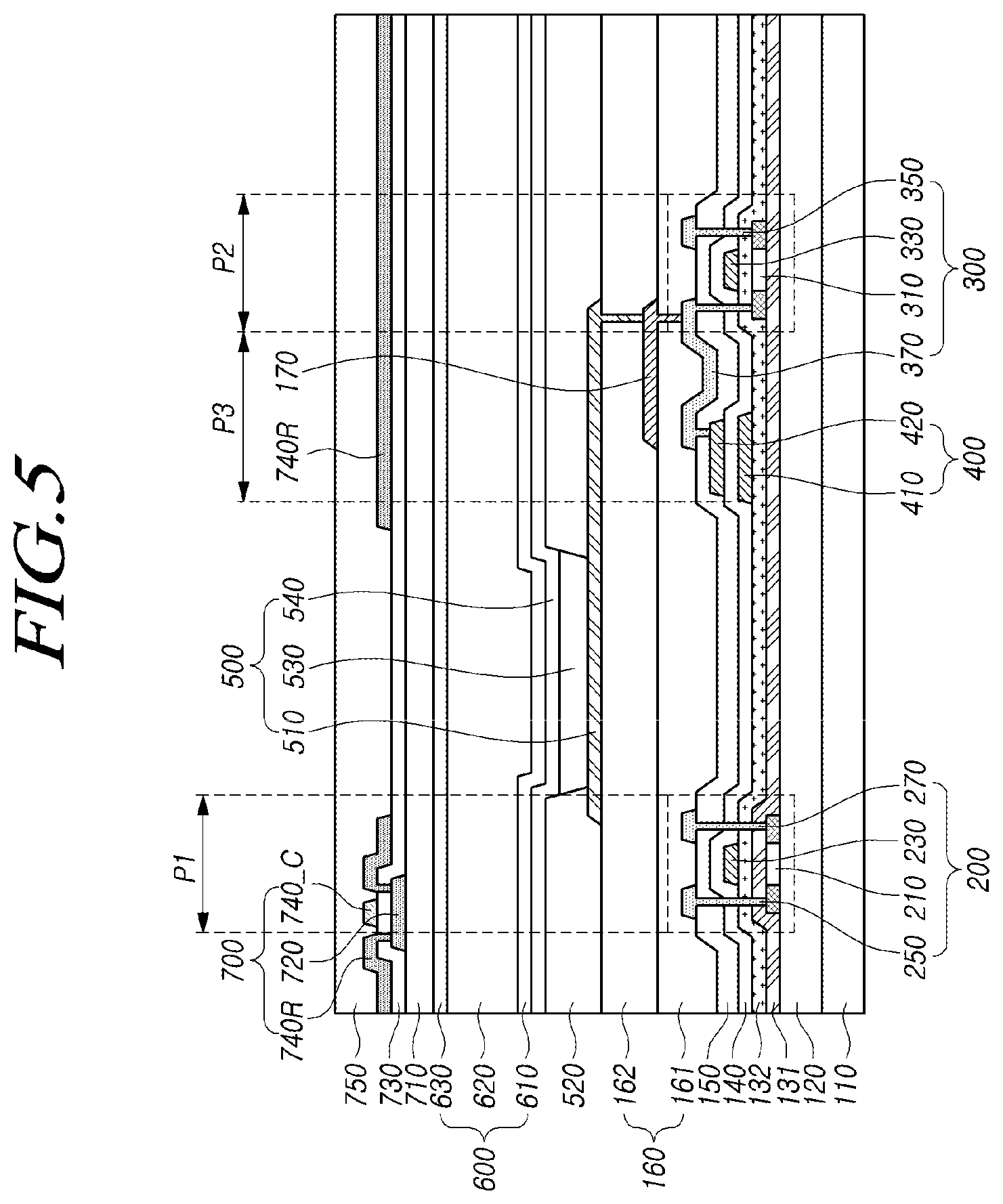 Patent US12324323 Figure 5 – Light-emitting display apparatus
