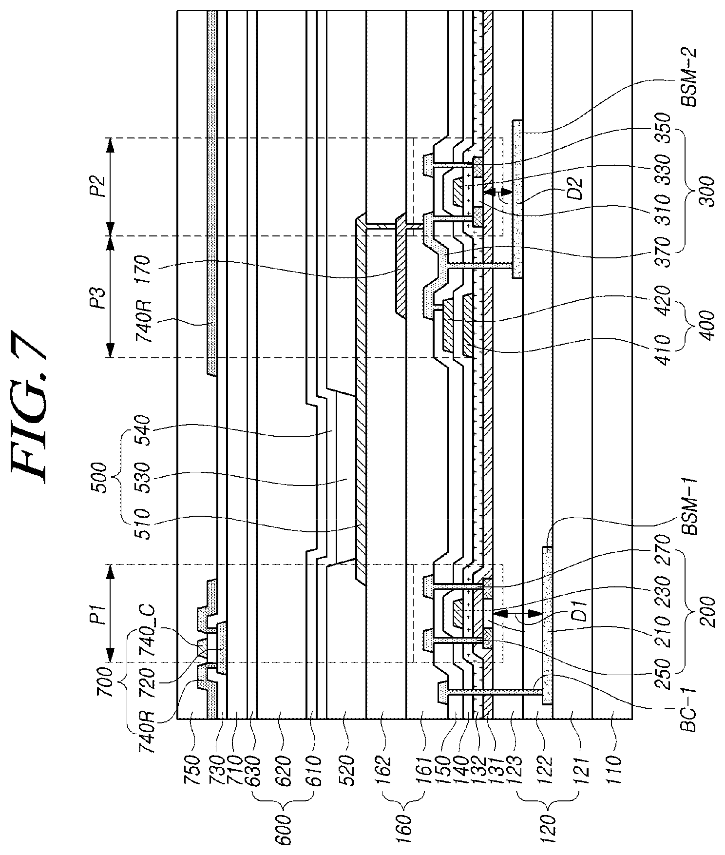 Patent US12324323 Figure 7 – Light-emitting display apparatus