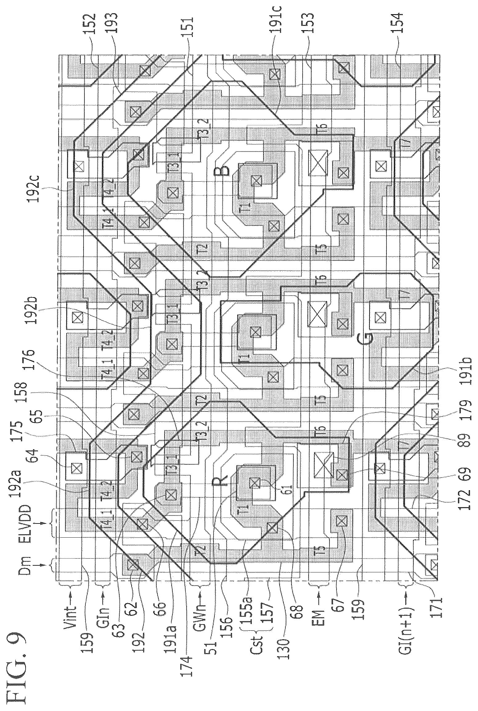 Patent US12324324 Figure 9 – Display device having an emission layer