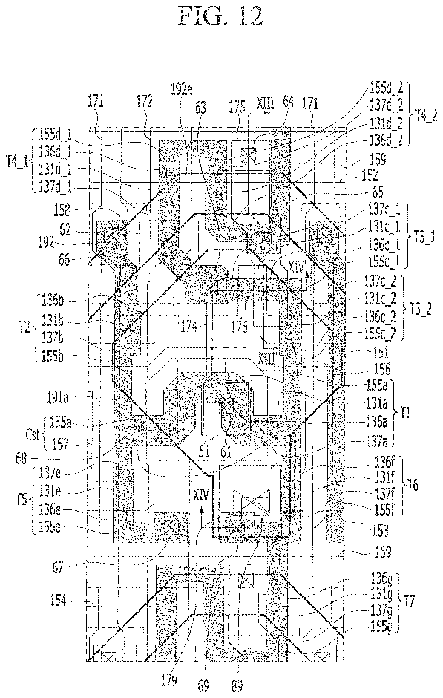 Patent US12324324 Figure 12 – Display device having an emission layer