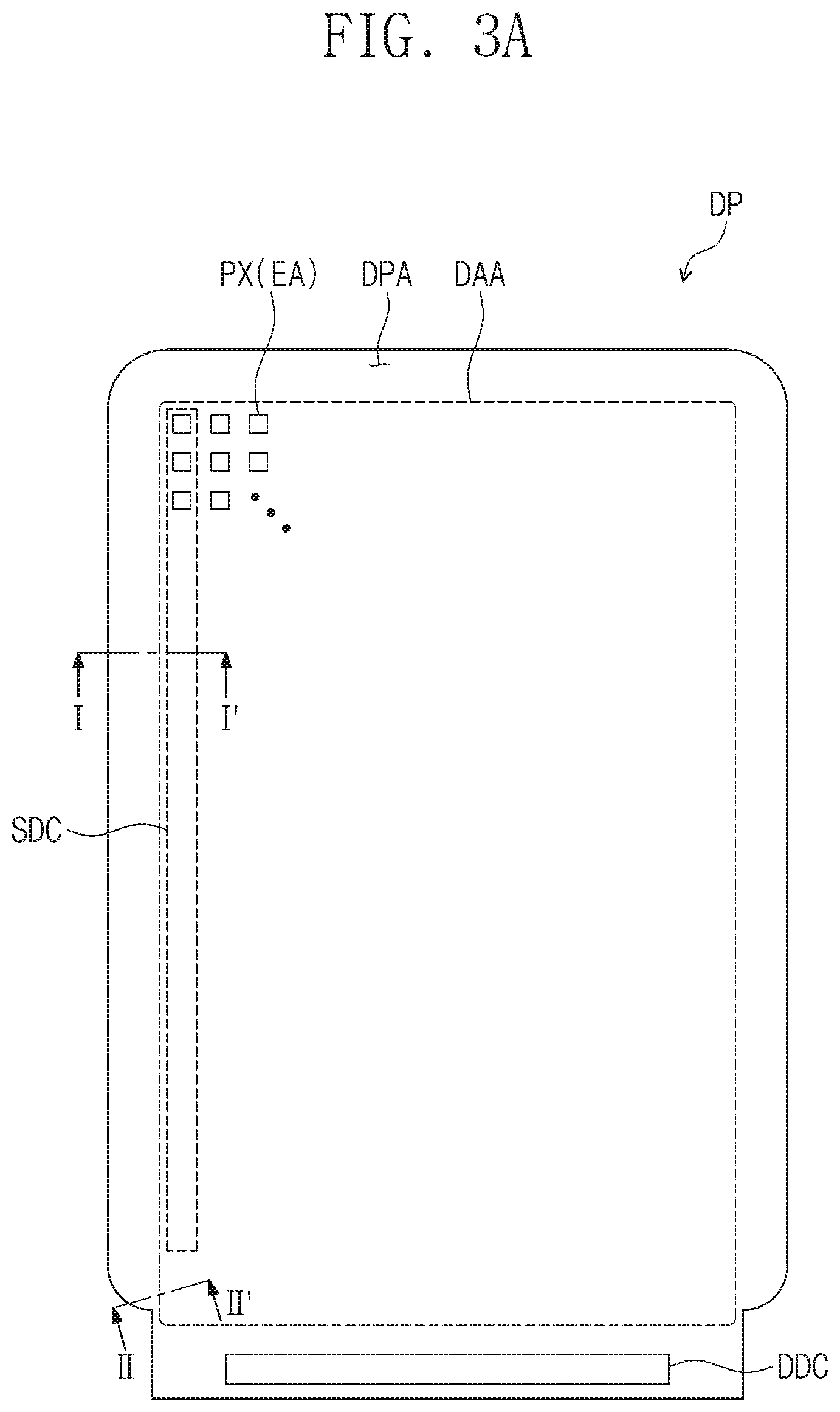 Patent US12324326 Figure 3 – Display device with scan driver circuit overlapping display area