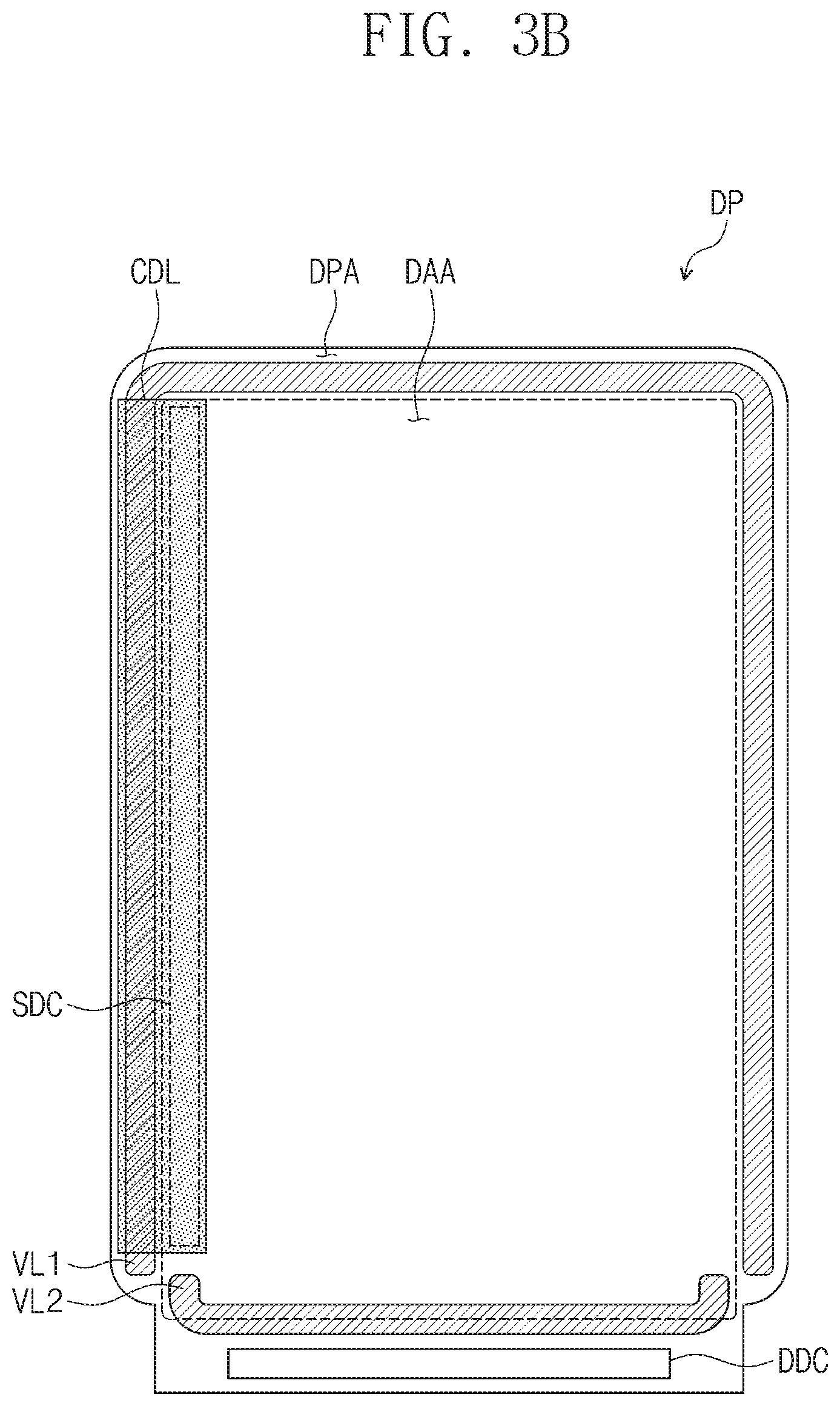 Patent US12324326 Figure 4 – Display device with scan driver circuit overlapping display area