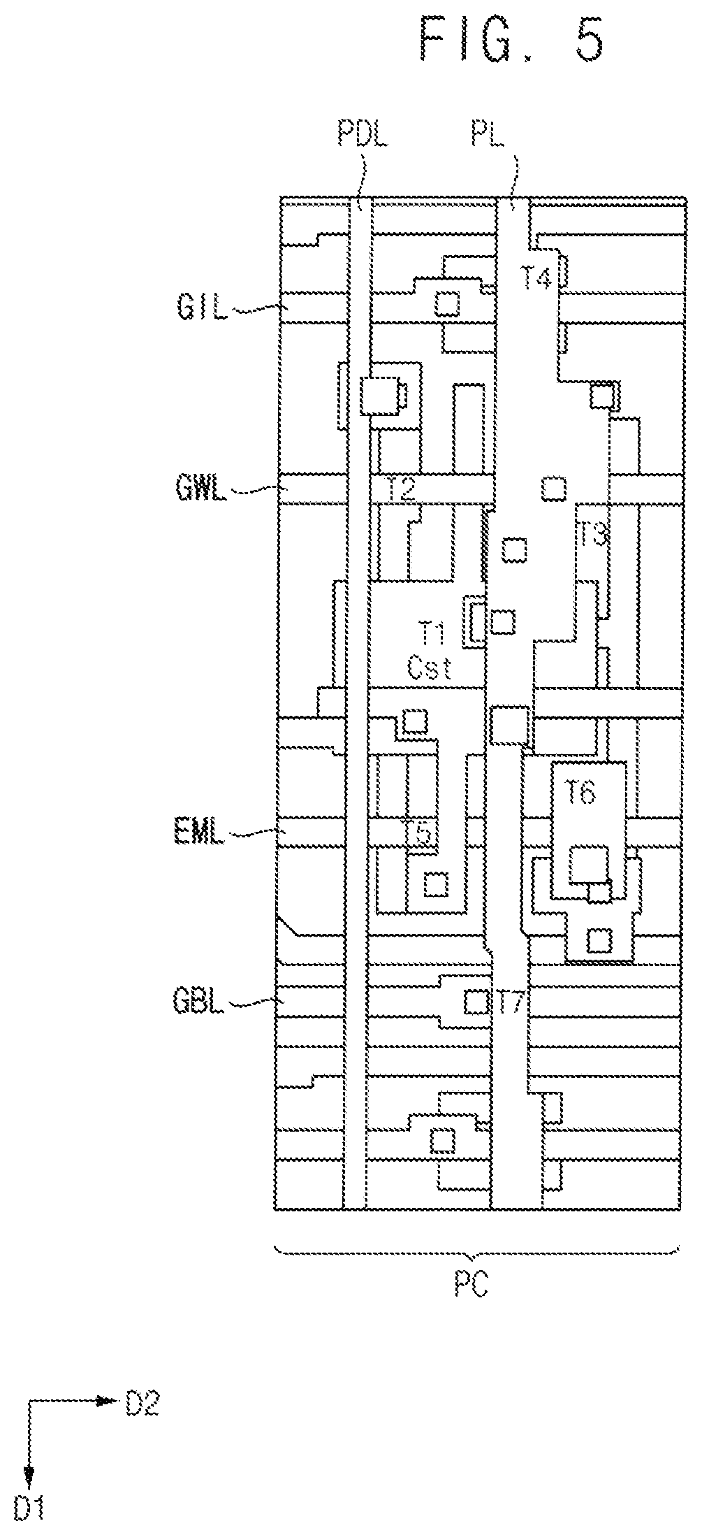 Patent US12324329 Figure 5 – Repair circuit for a display device