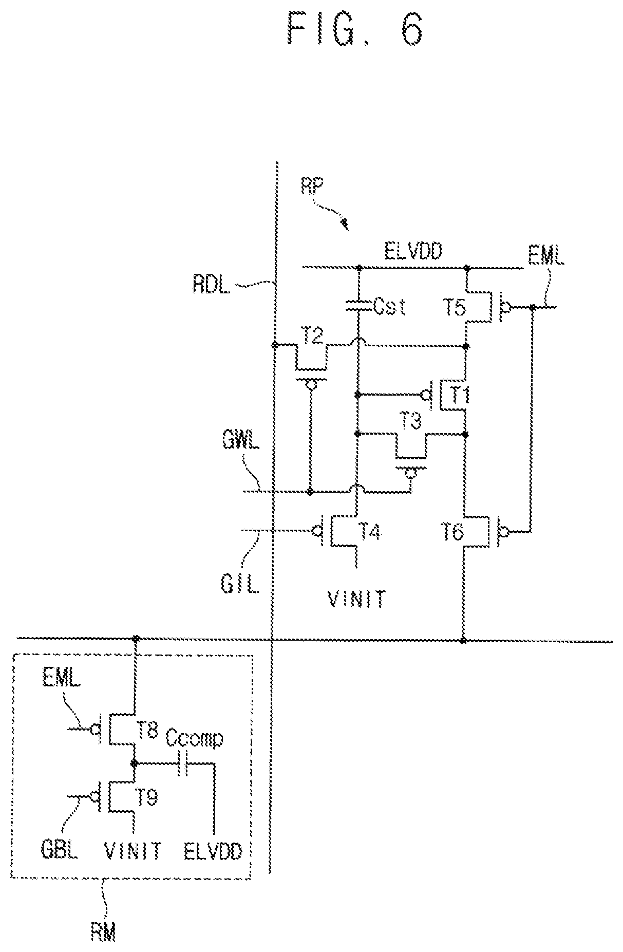 Patent US12324329 Figure 6 – Repair circuit for a display device