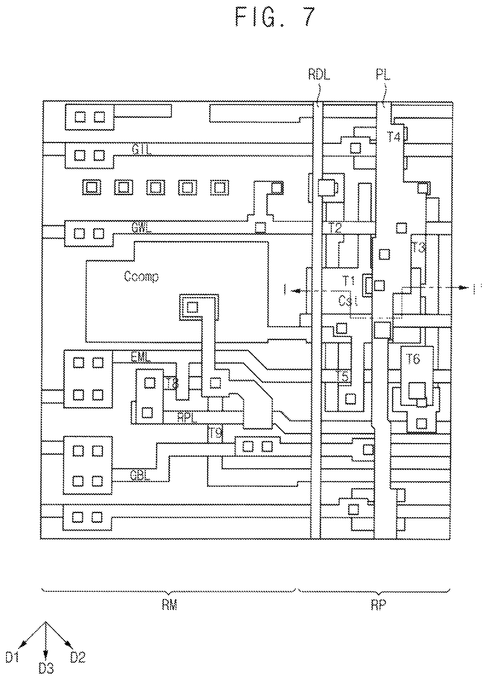 Patent US12324329 Figure 7 – Repair circuit for a display device