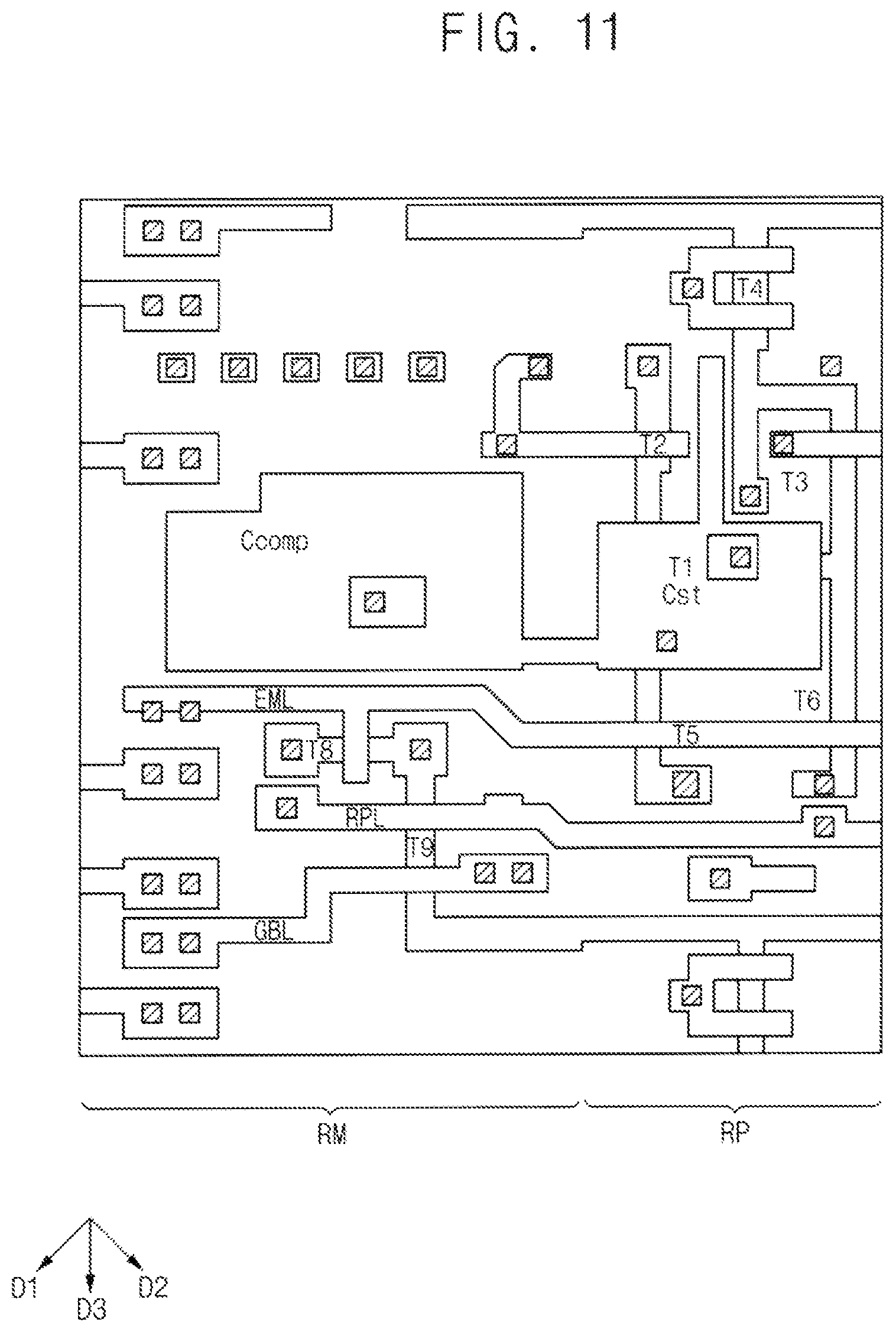 Patent US12324329 Figure 11 – Repair circuit for a display device