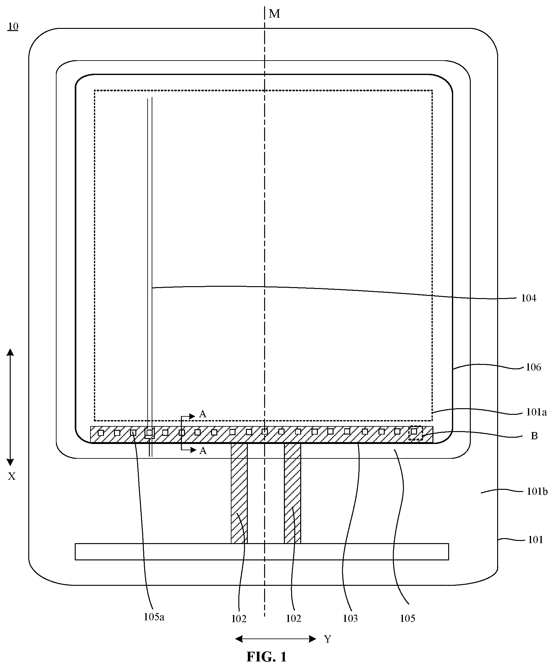 Patent US12324331 Figure 1 – Display panel and display device