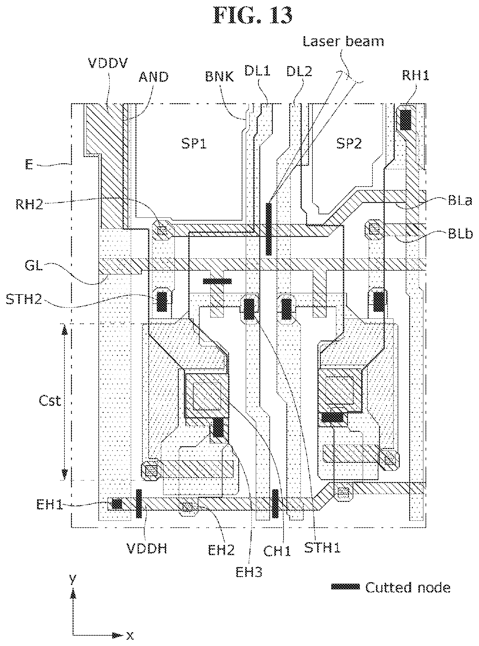 Patent US12324334 Figure 12 – Display panel and repair method thereof