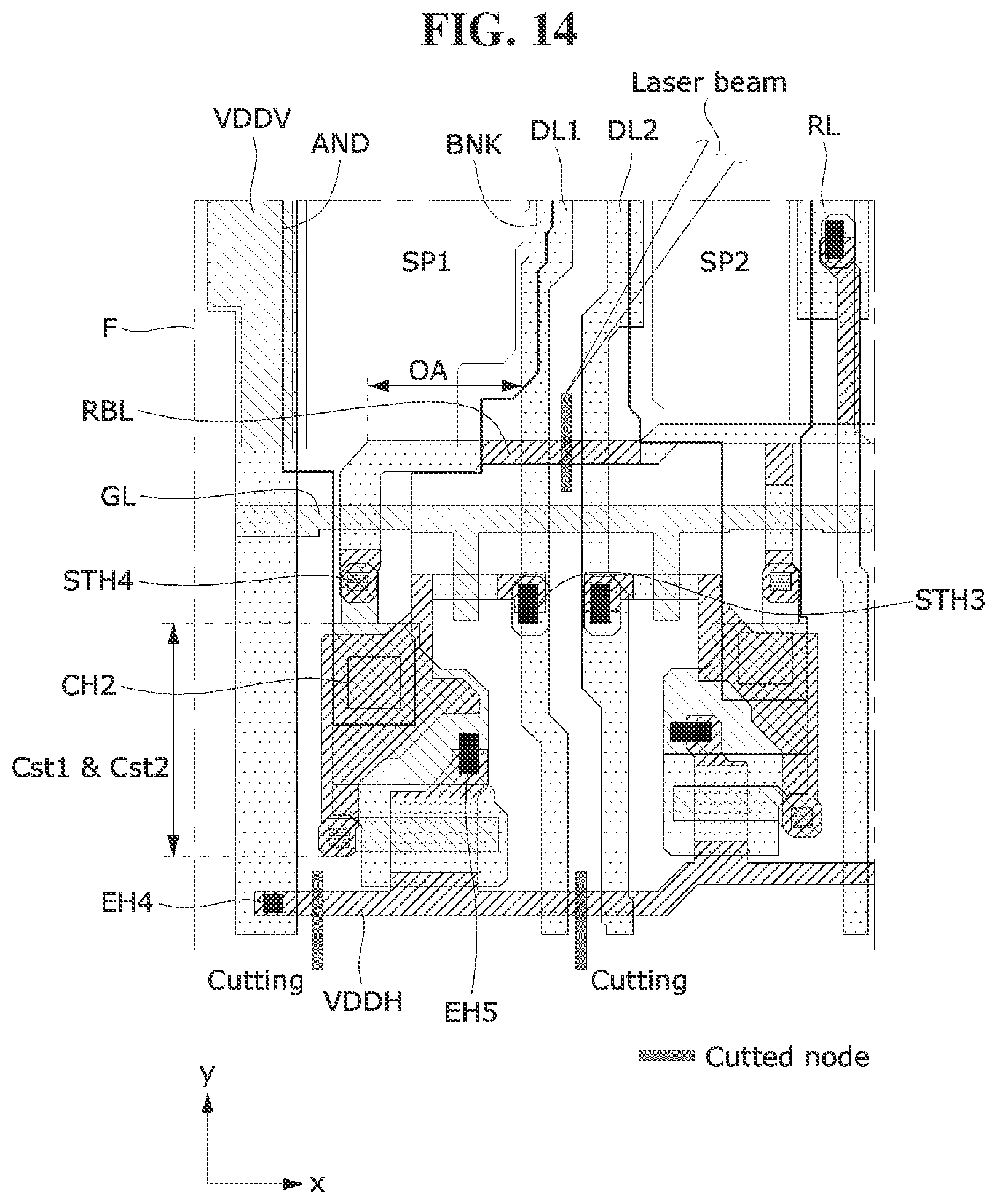 Patent US12324334 Figure 13 – Display panel and repair method thereof