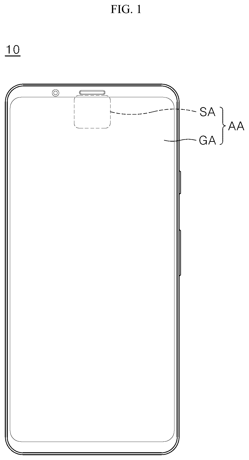 Patent US12324338 — Display panel, display device including the panel, and method for manufacturing the panel — Figure 1
