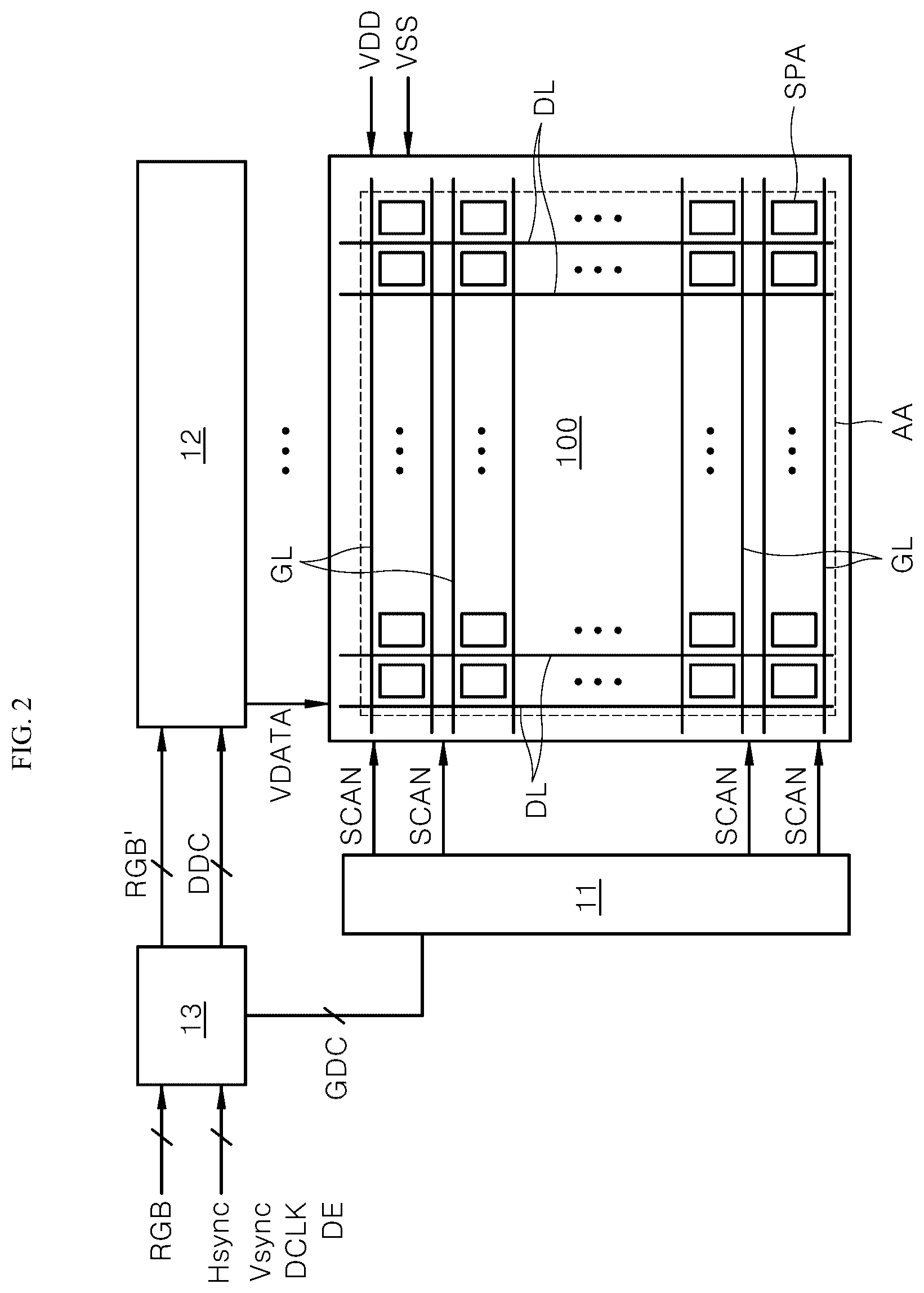 Patent US12324338 Figure 2 – Display panel, display device including the panel, and method for manufacturing the panel