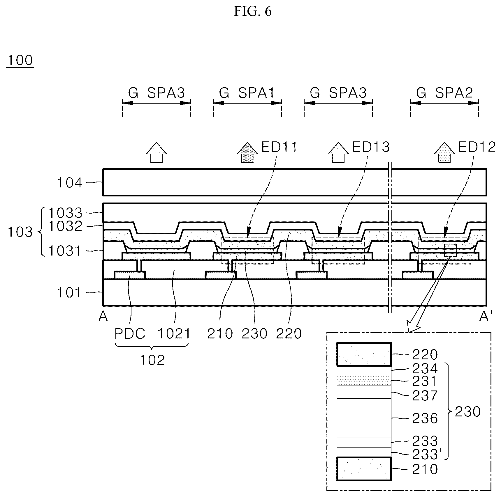 Patent US12324338 Figure 5 – Display panel, display device including the panel, and method for manufacturing the panel