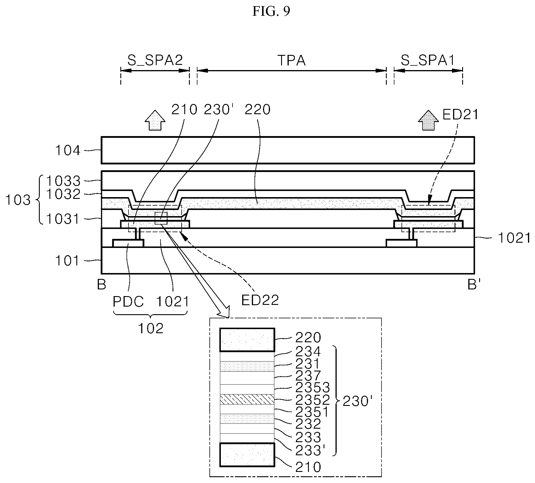 Patent US12324338 Figure 8 – Display panel, display device including the panel, and method for manufacturing the panel
