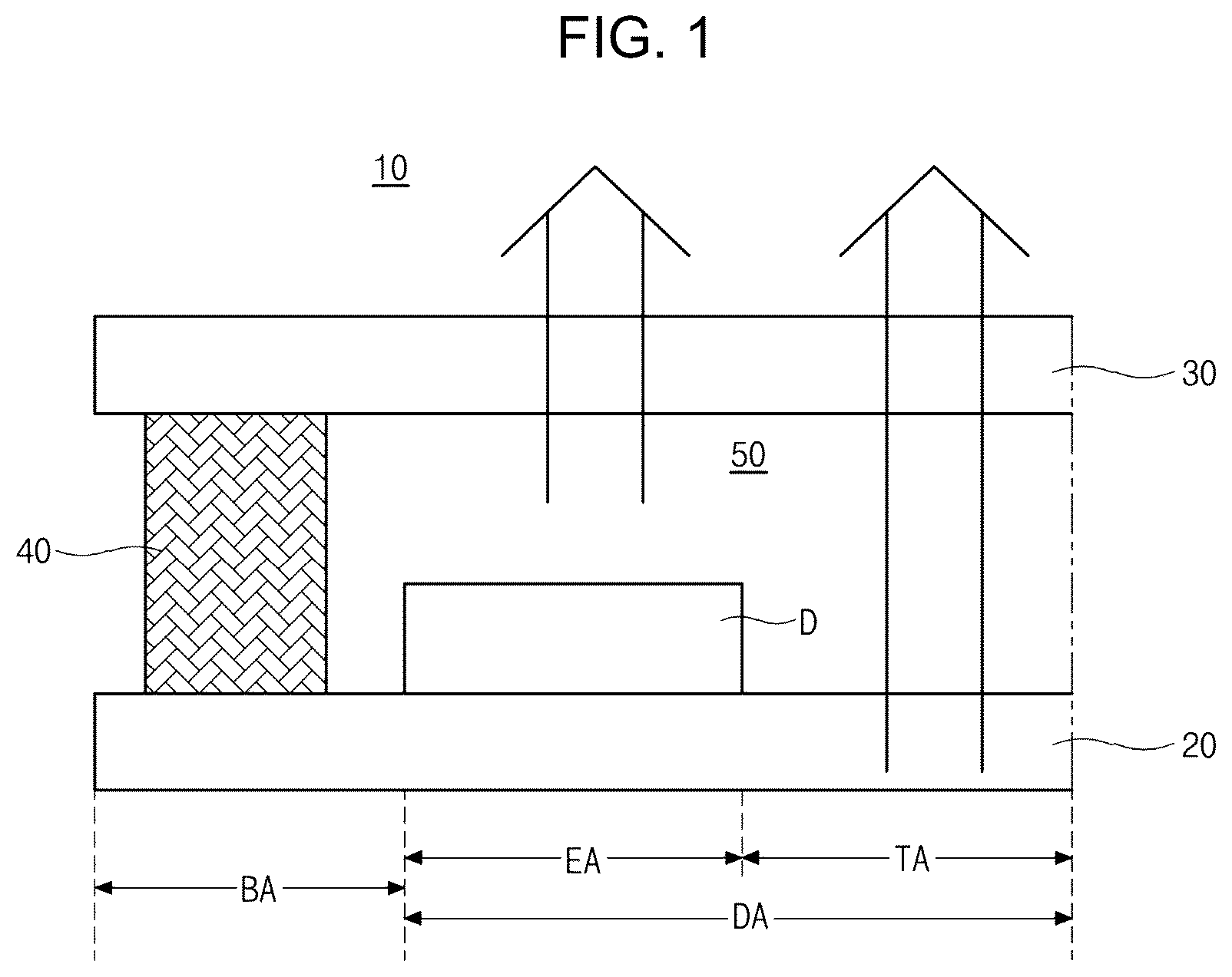 Patent US12324341 Figure 1 – Transparent display device for reducing difference in visibility between display area and bezel area