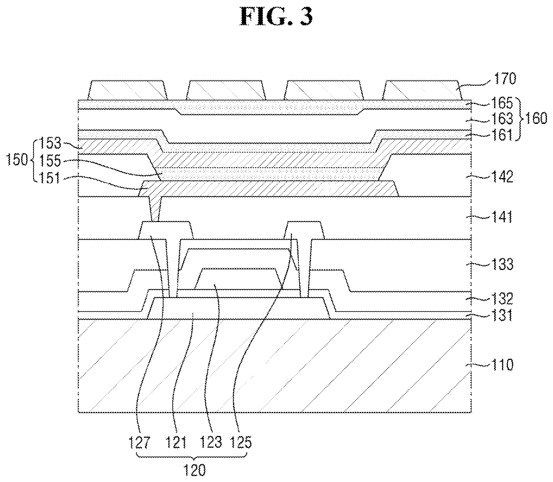 Patent US12324342 Figure 3 – Display device acquiring fingerprint pattern and touch pressure information using a single structure