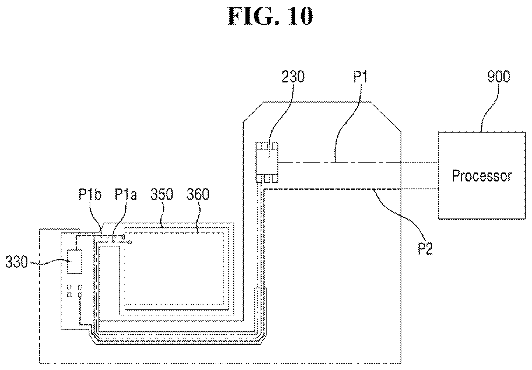Patent US12324342 Figure 10 – Display device acquiring fingerprint pattern and touch pressure information using a single structure