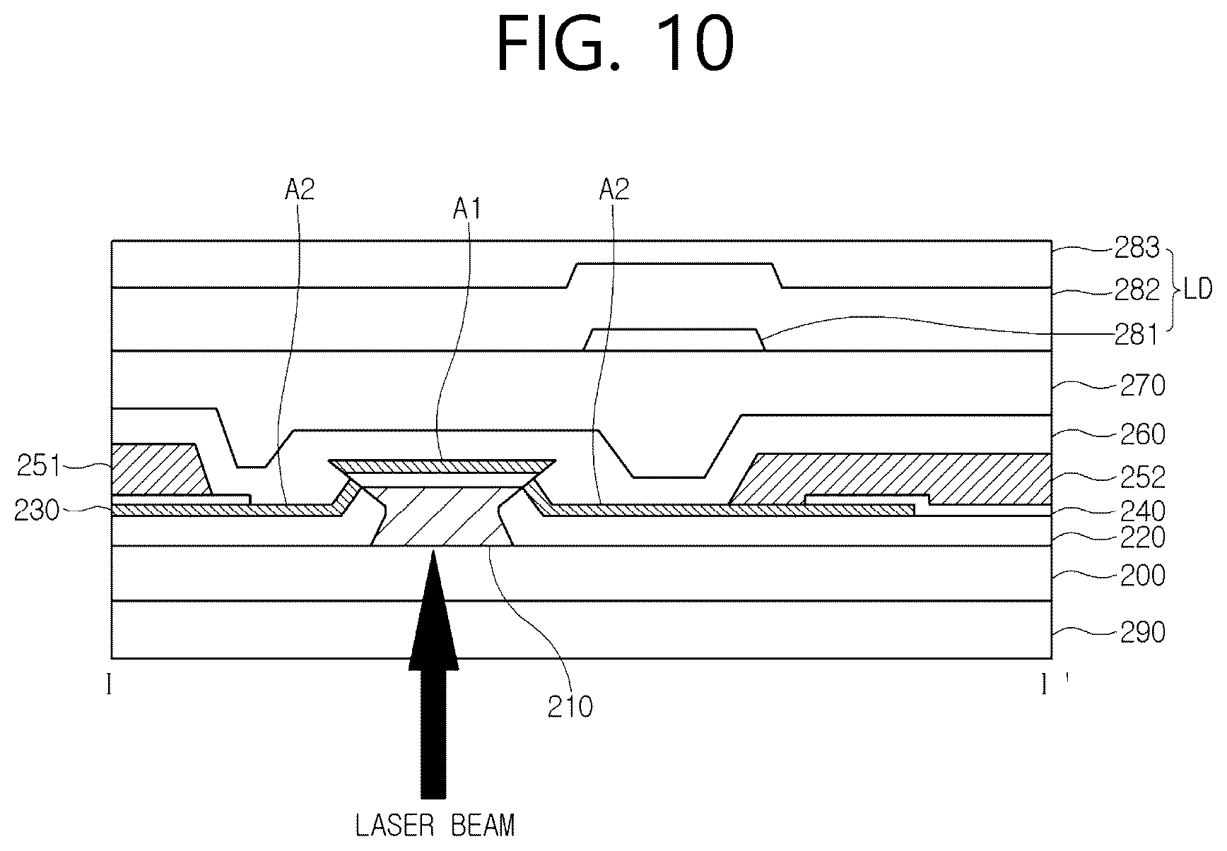 Patent US12324346 Figure 7 – Display device configured to prevent propagation of cracks, and method of repairing same