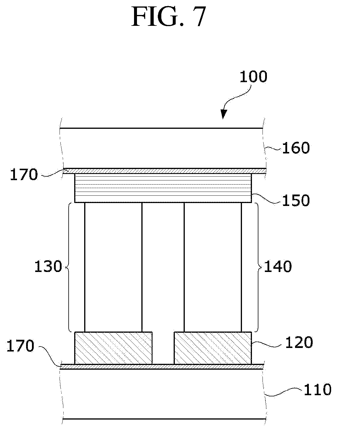 Patent US12324354 Figure 8 – Thermoelectric module and power generating apparatus comprising same