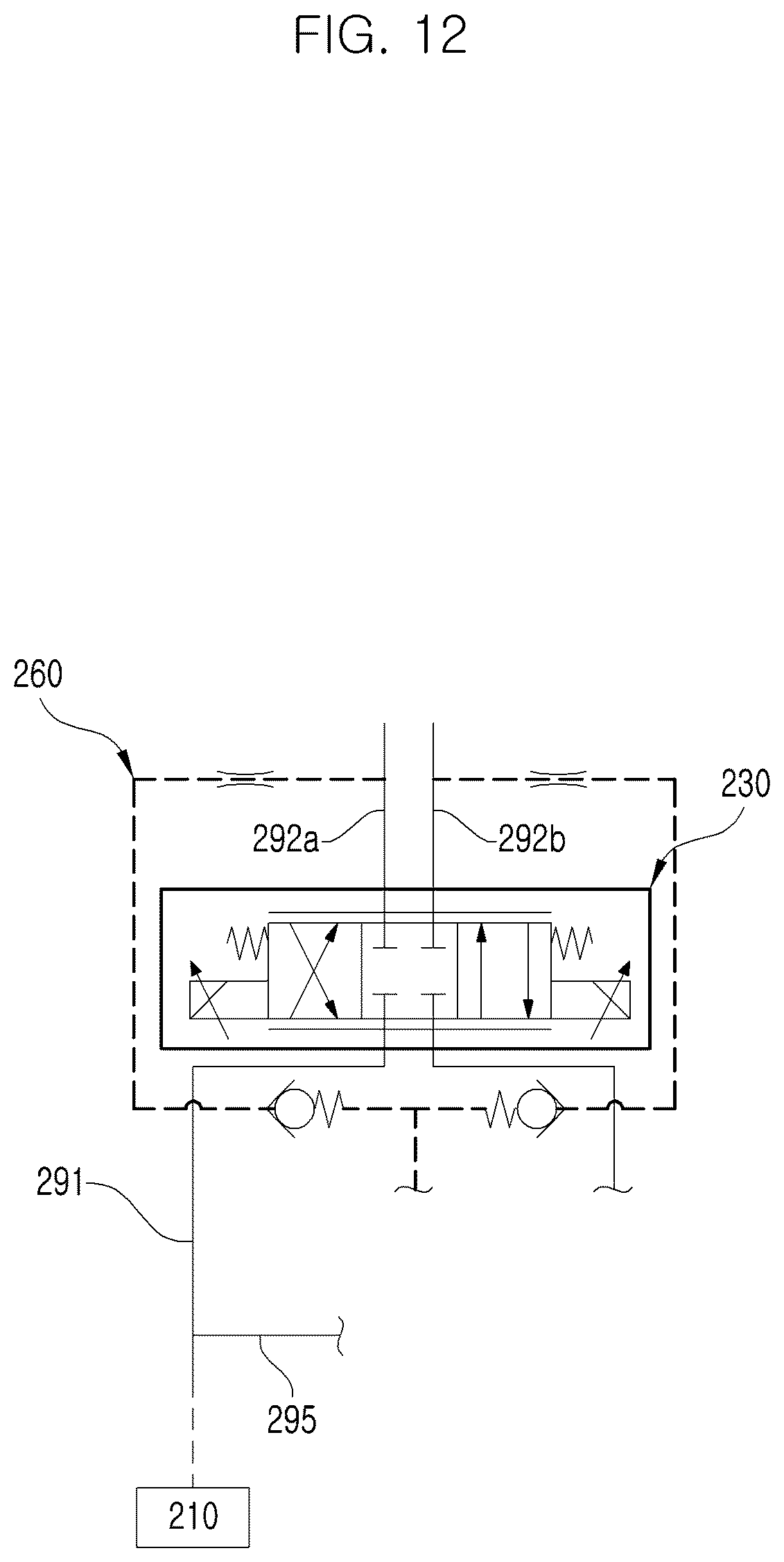 Patent US12324366 Figure 12 – Hydraulic circuit for agricultural tractor