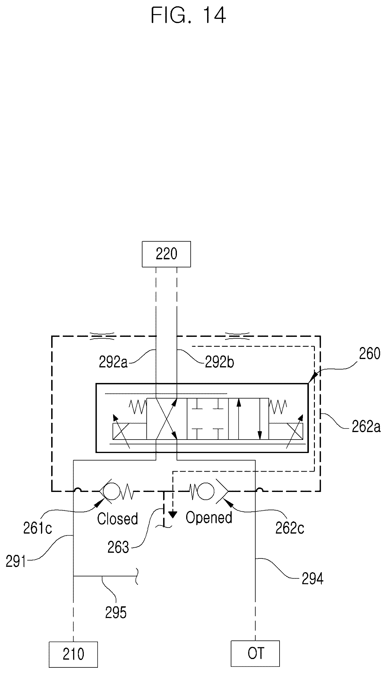 Patent US12324366 Figure 14 – Hydraulic circuit for agricultural tractor