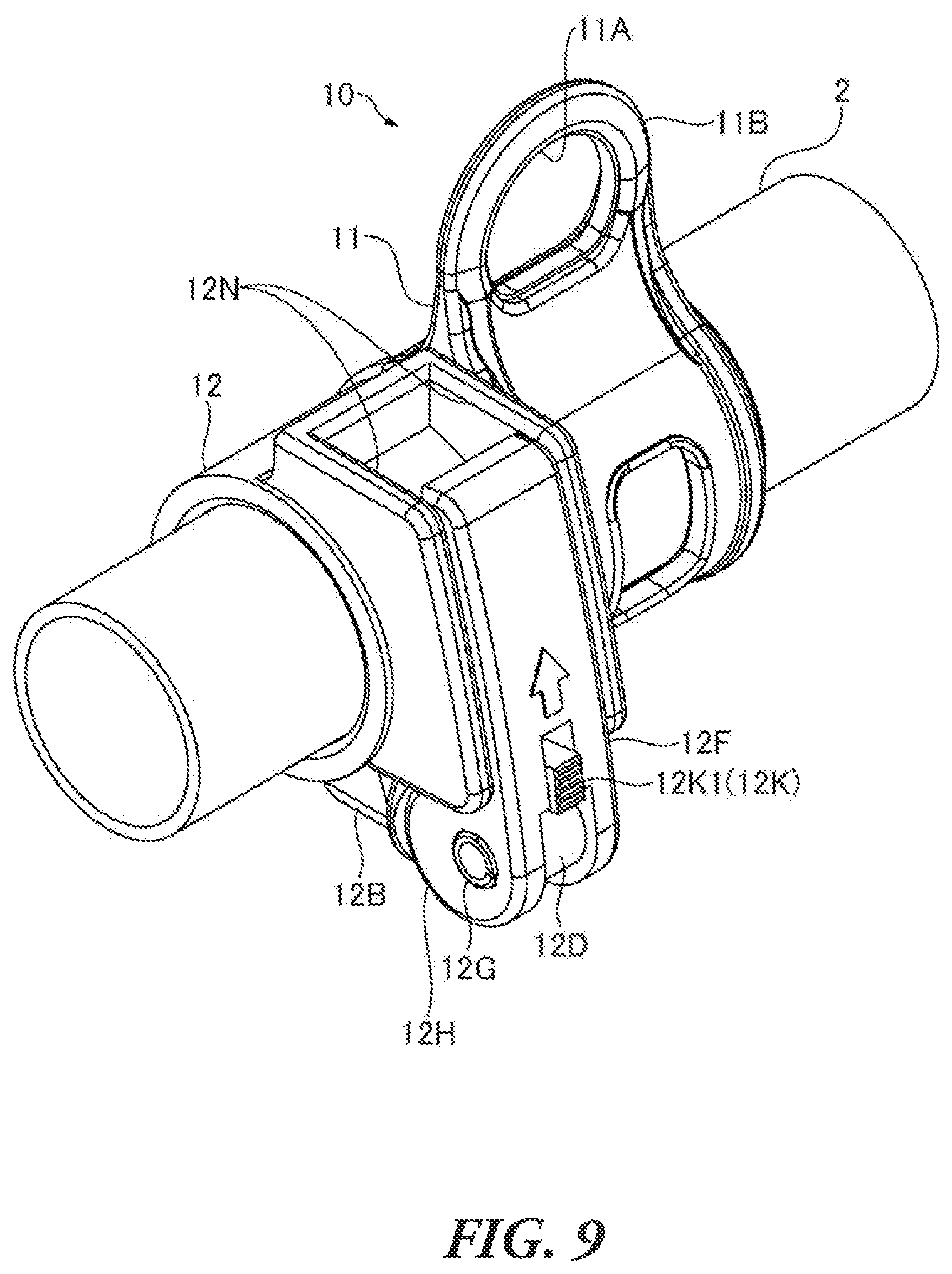 Patent US12324369 Figure 9 – Working machine with operating rod and hanging tool for shoulder belt